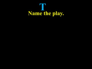 TName the play.
 