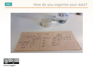 OSC How do you organise your data?
Vincent Gaggioli
 