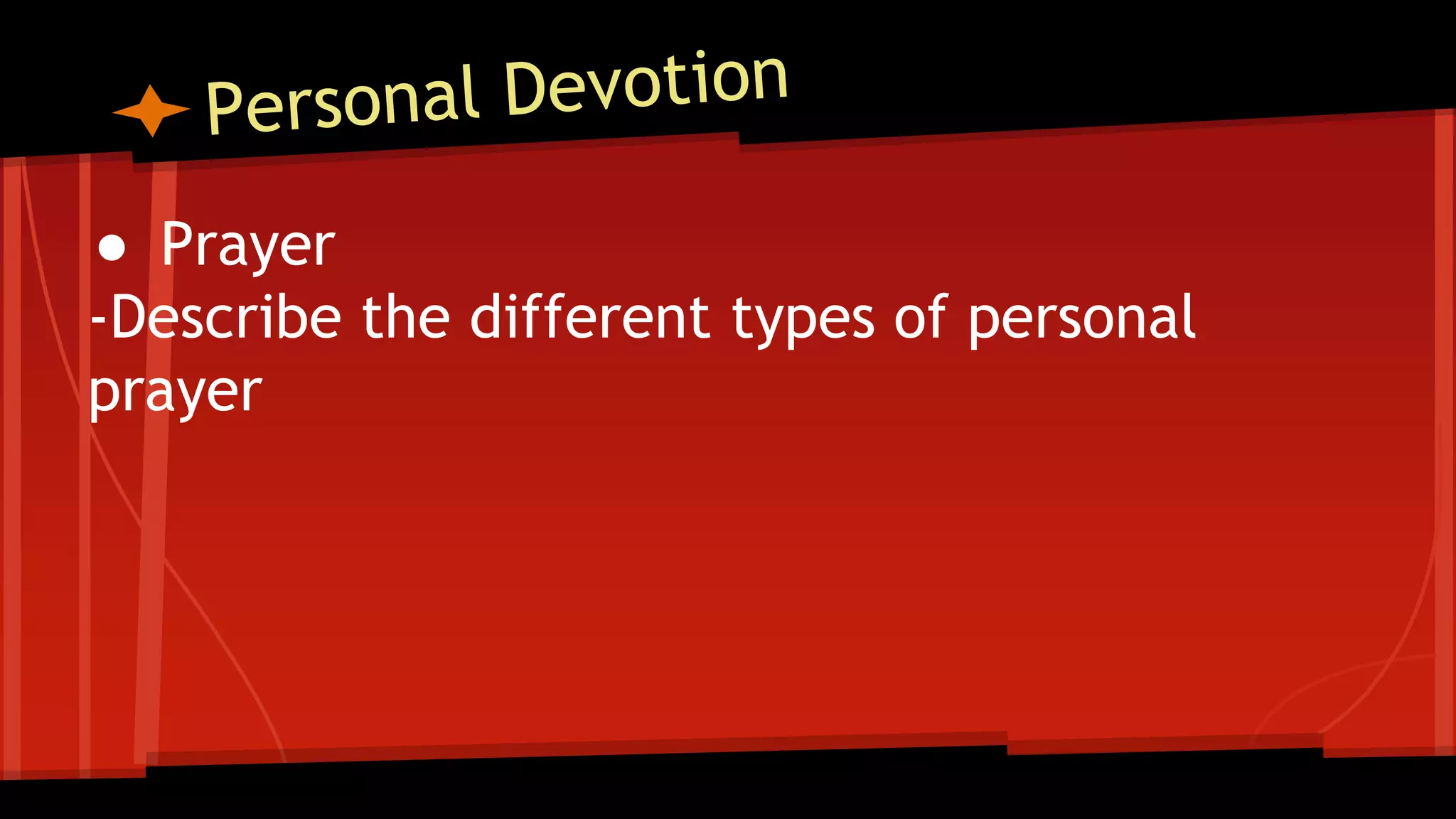 Christianity Personal Devotion SOR1 | PPT