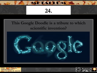 24.24.
This Google Doodle is a tribute to which
scientific invention?
 