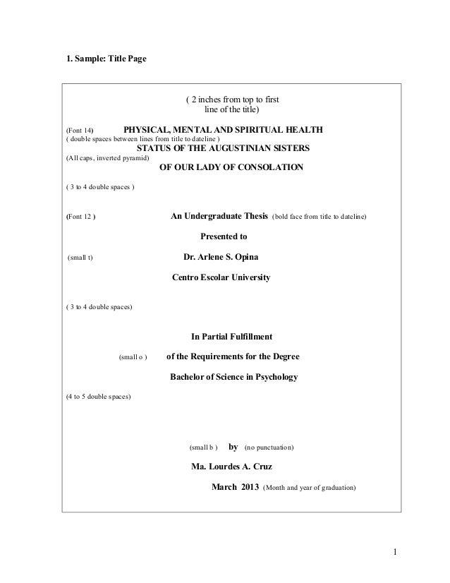 Psychology master thesis
