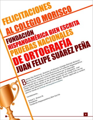 ES CO
            ON IS
      ITA CI OR
FE LIC GIO M          ITA
        LE
     CO N         SCR
                NE S
 AL IÓ CA BIE LE
     AC AMÉRI IONA
   ND NO
 FU PA     N AC                                        ÍA
 HIS
     UE     B AS                                  R AF                                   PE ÑA
  PR                       T OG                                  ÁR EZ
   D   E OR       EL                 IPE SU                                                     co):
                                                                                            oris érica


               NF
                                                                                          M m
                                                                                     ital
                                                                               D istr spanoa


         UA
                                                                           gio       Hi
                                                                     ( Cole dación cable uan

       J
                                                                res       un       pe        .J      os
                                                       P   feso e la F r la im grafía l con l bre
                                                         ro a d
                                                    sy       iv        s po     Orto fina          nom
                                               mno Direct acione les de reñida ado su
                                             lu ta
                                        s, A               cit       ona      na        str
                                  c tiva la Jun ras feli s naci s de u os regi
                            Dire        de      ce       eba       pué      em
                 os   días nombre tras sin las pru to des les. H
            uen ba en , nues gio en r pues s Noga llas


         B
                   i           a                  e         o
             Rec Escrit su cole vo el 3 ed y L asmasbe
                    n
               Bie ión d      e         t u      e rc alabr
                                   a ob La M          sp
                 pac ez Peñ lomé k.com/la
              ici ár
            t
         par e Su n Barto faceboo
               p
          Feli gios Sa do en
                            n
           Cole el mu
                 a
            par                  e,
                            ent                                    ita
                     di alm               M.                  Escr
               Cor                 ozc
                                       o               Bien
                              . Or                rica
                       ael
                            E                 amé
                 Raf idente ispano
                                    H
                   Pres ación
                          d
                     Fun




                                                                                                          8
 