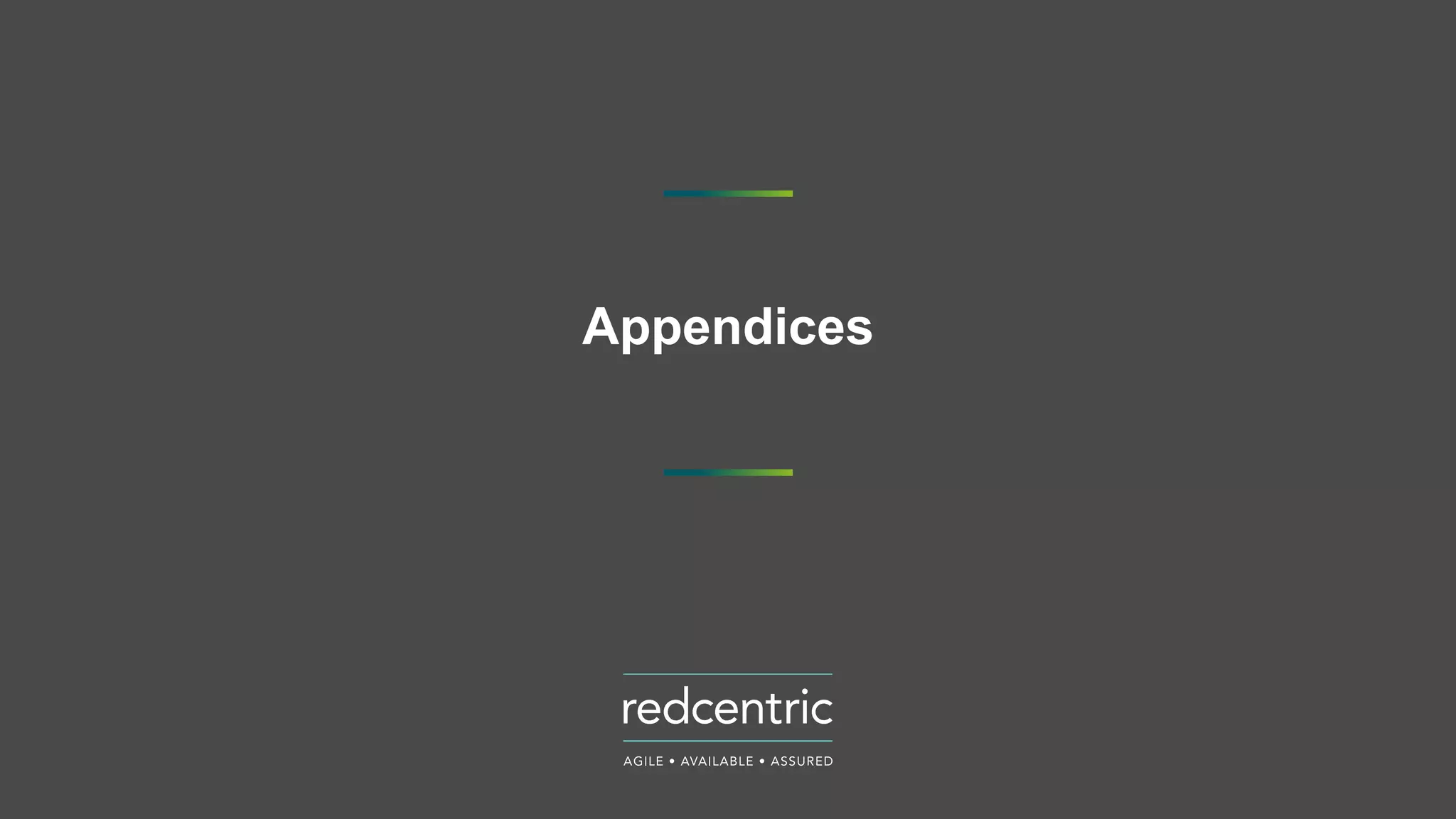Appendices
 