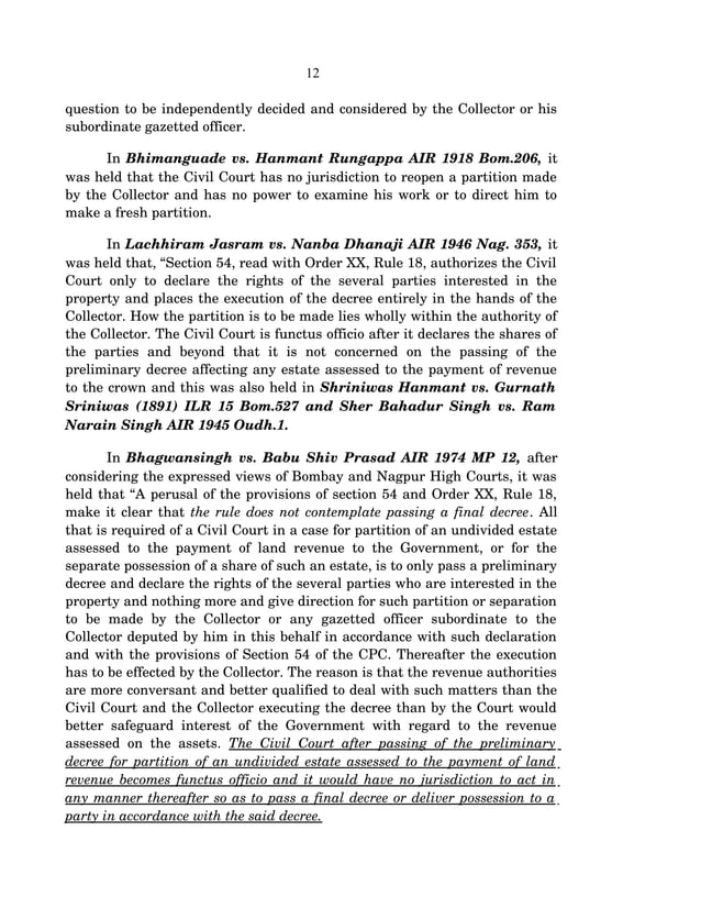 Preliminary decree for partition (article) PDF