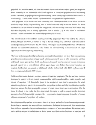 Preliminary design of solid propellant rocket engine for short range ...