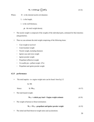 Preliminary design of solid propellant rocket engine for short range ...