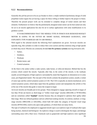 Preliminary design of solid propellant rocket engine for short range ...