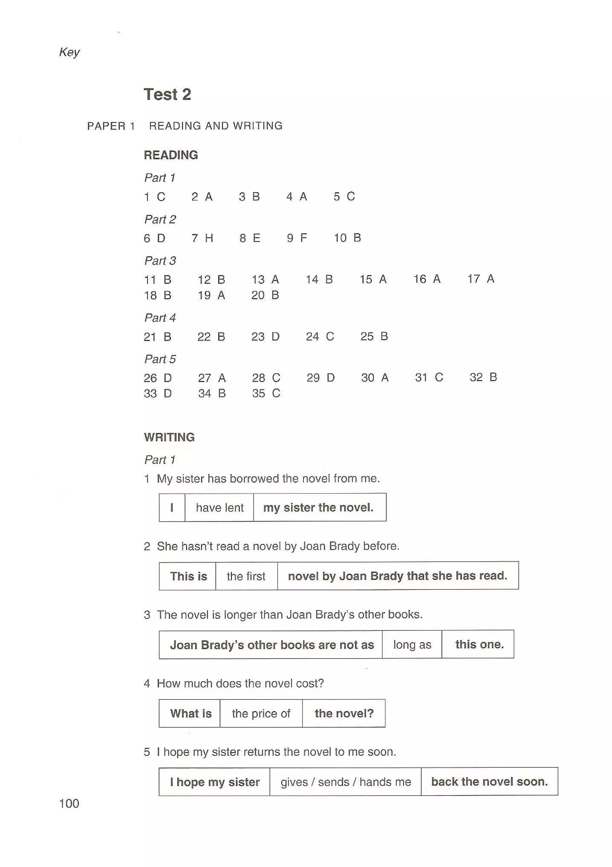 Preliminary English test 3 with answers. (2003)