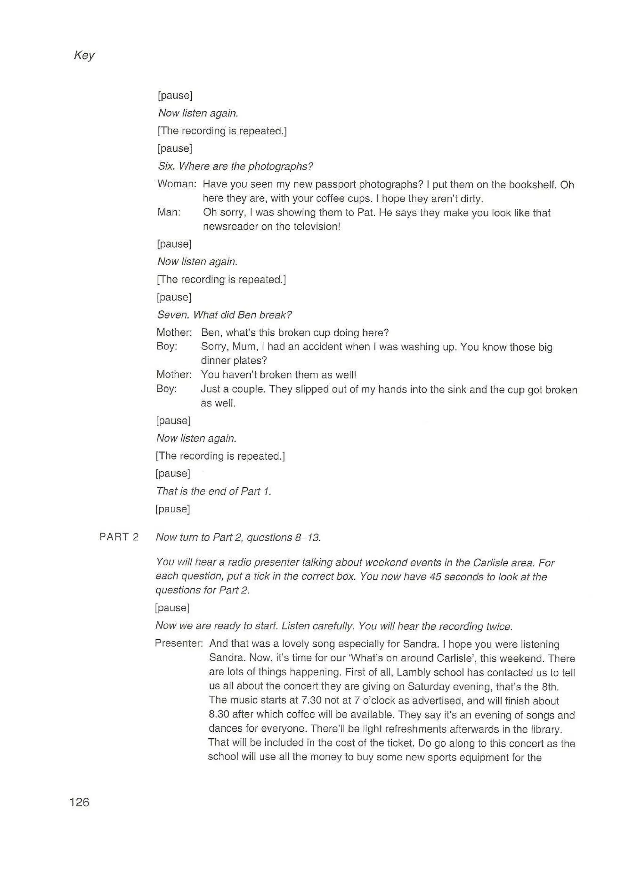 Preliminary English test 3 with answers. (2003)