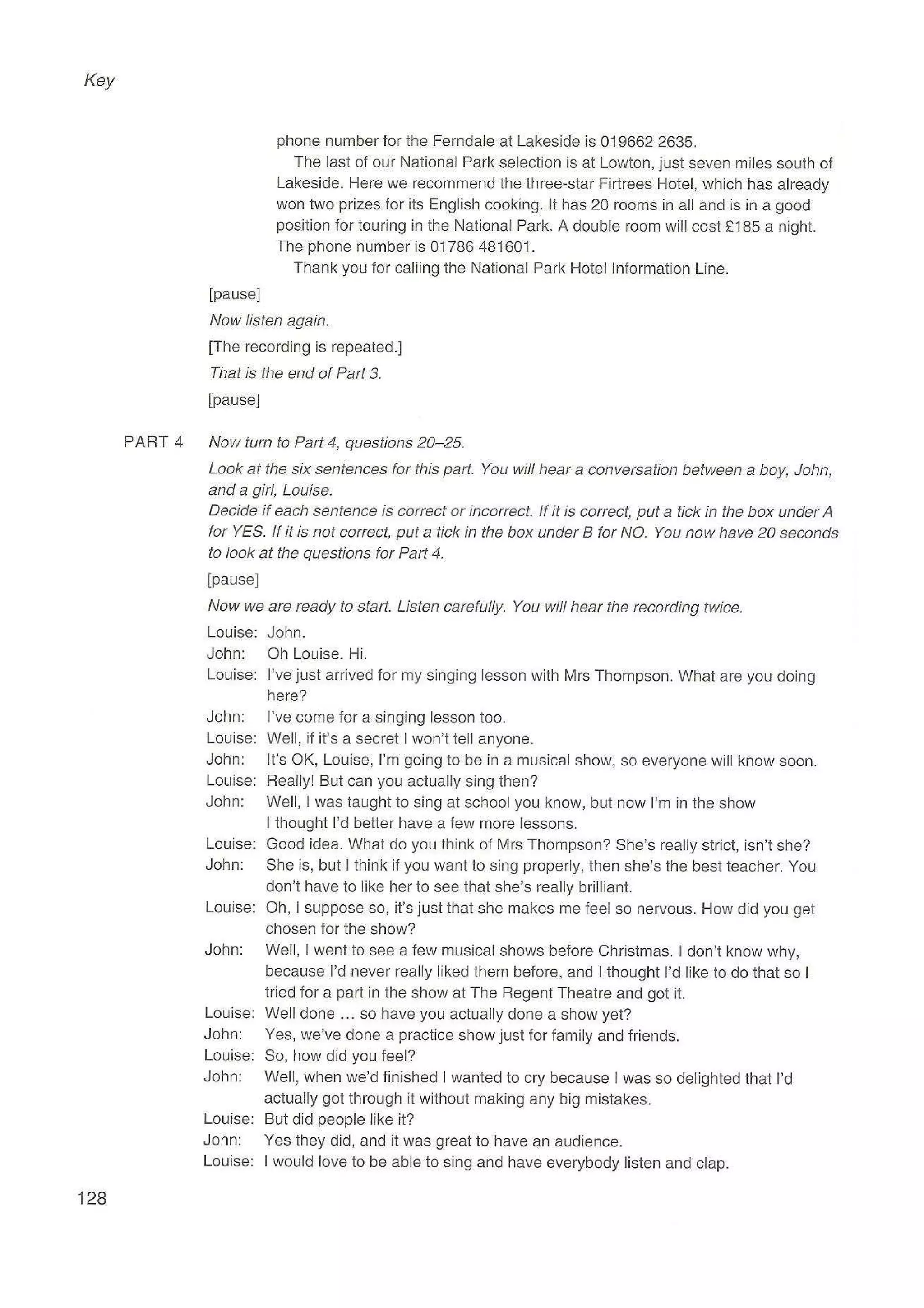 Preliminary English test 3 with answers. (2003)