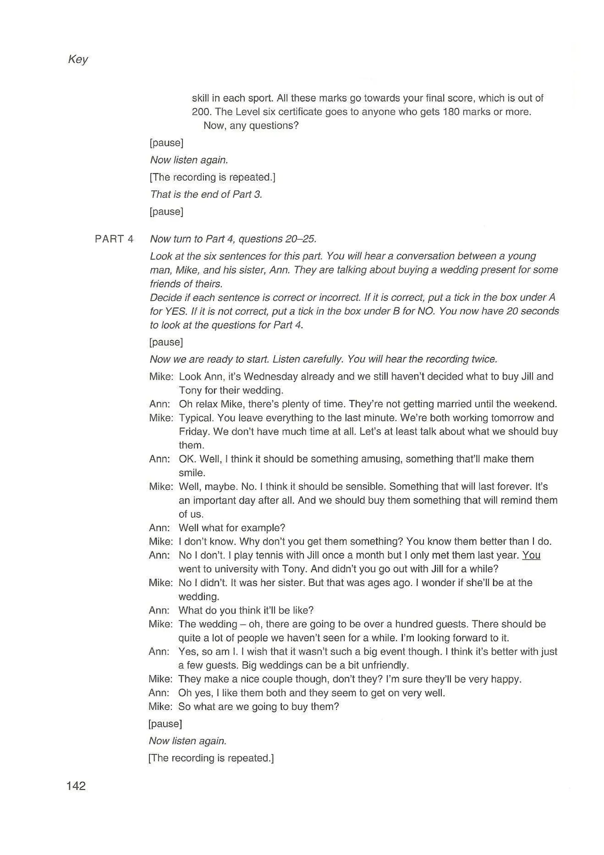 Preliminary English test 3 with answers. (2003)