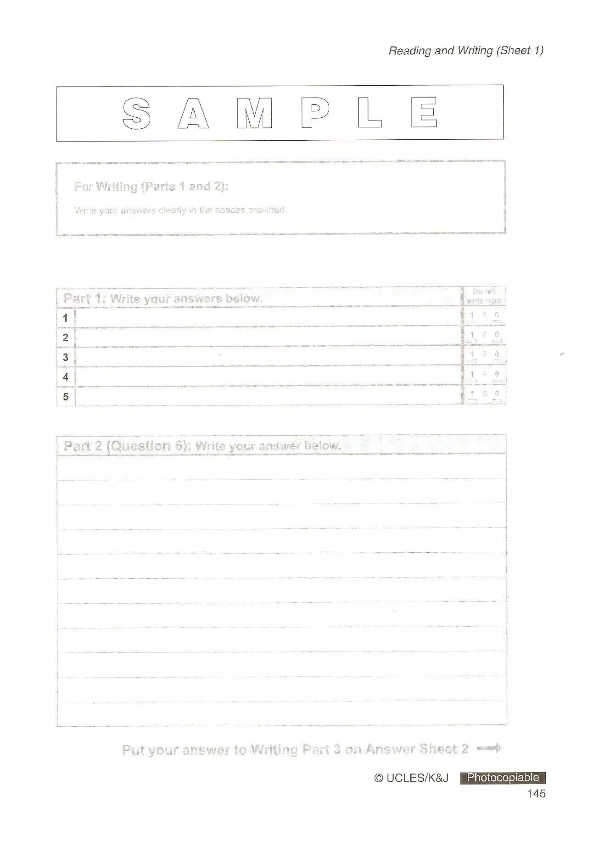 Preliminary English test 3 with answers. (2003)