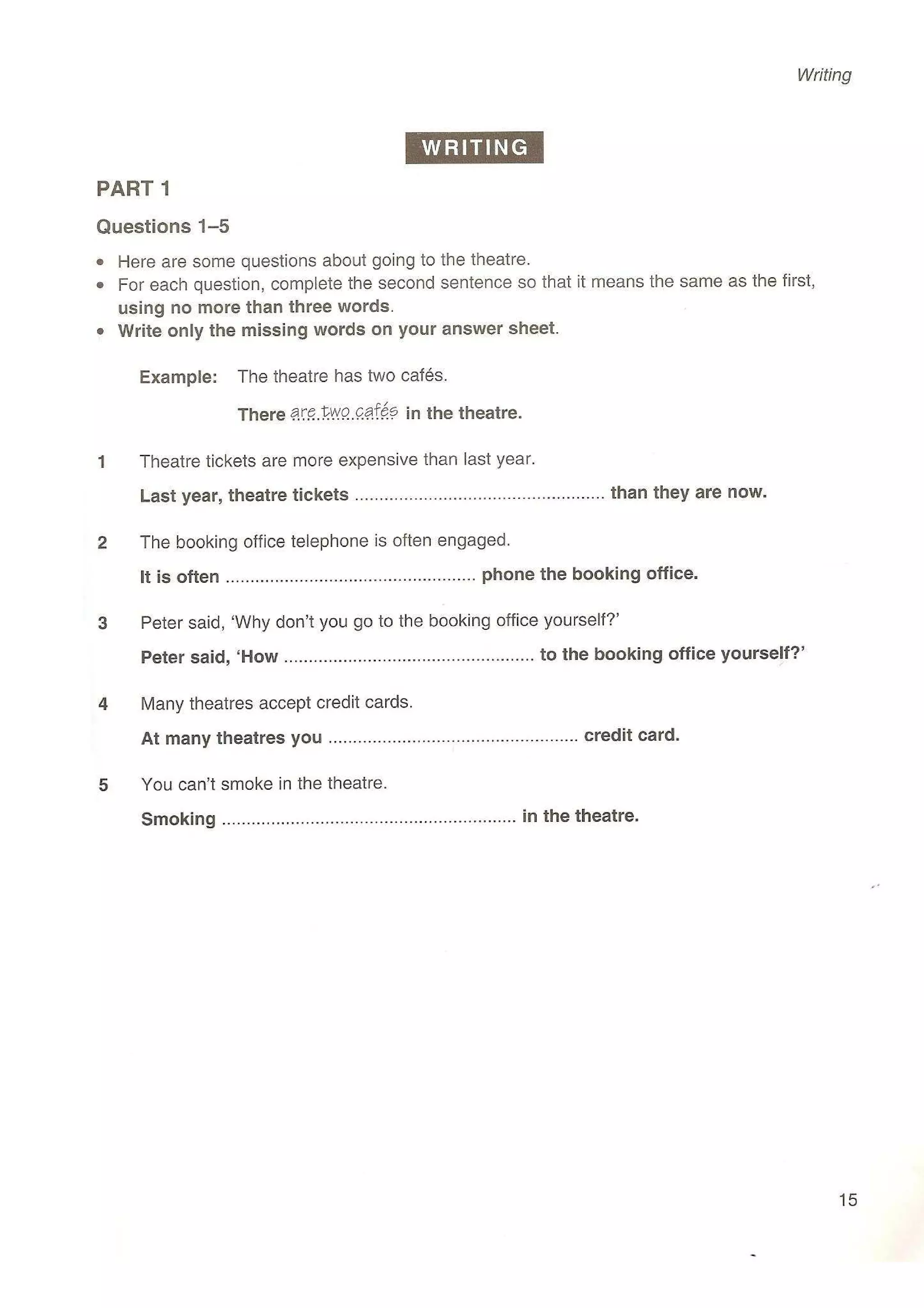 Preliminary English test 3 with answers. (2003)