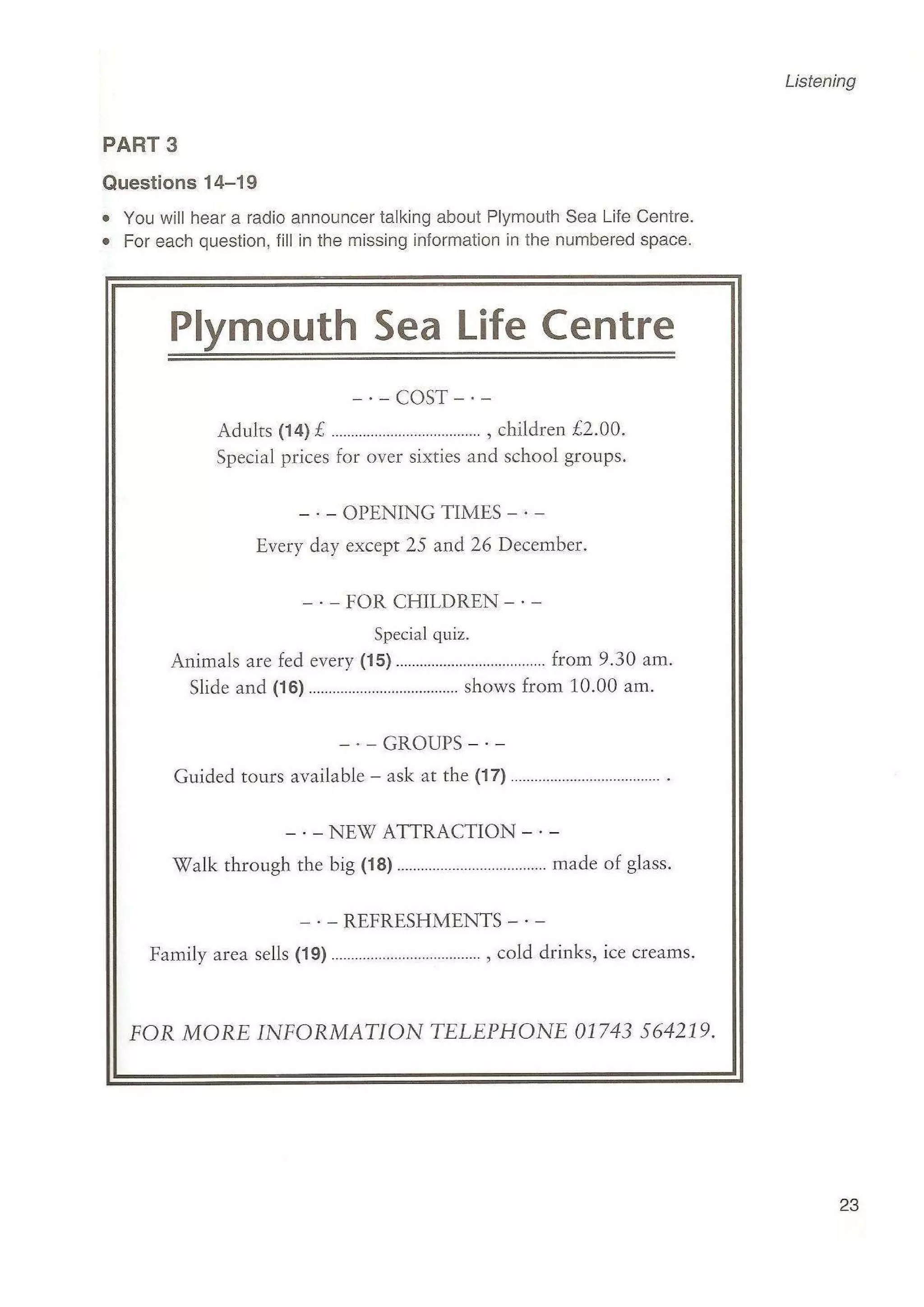 Preliminary English test 3 with answers. (2003)