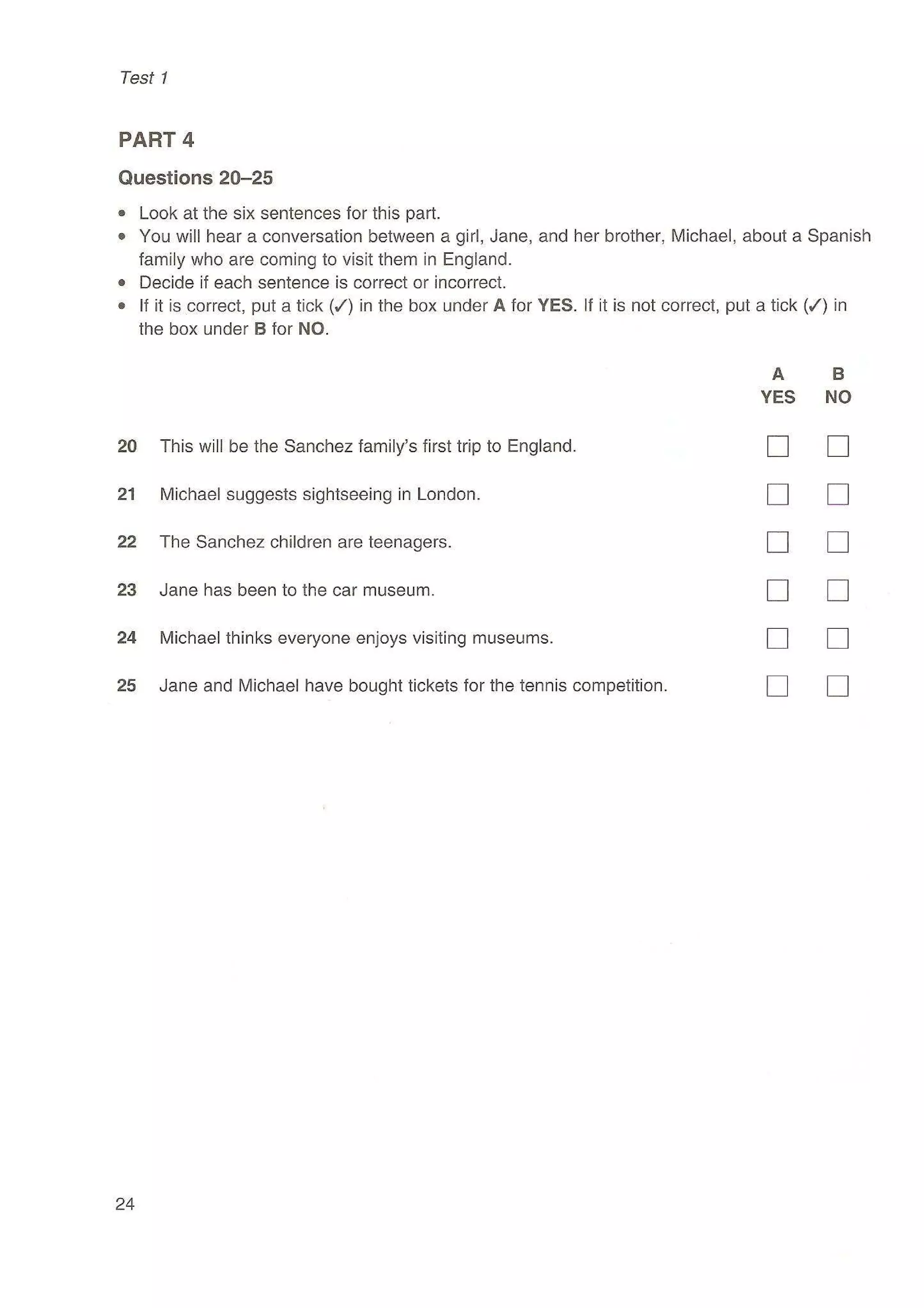 Preliminary English test 3 with answers. (2003)