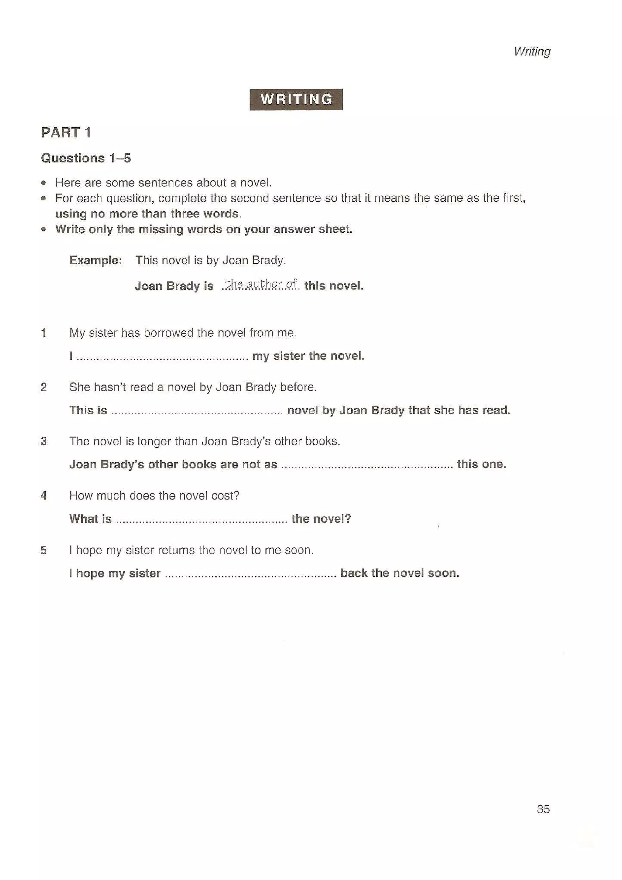 Preliminary English test 3 with answers. (2003)