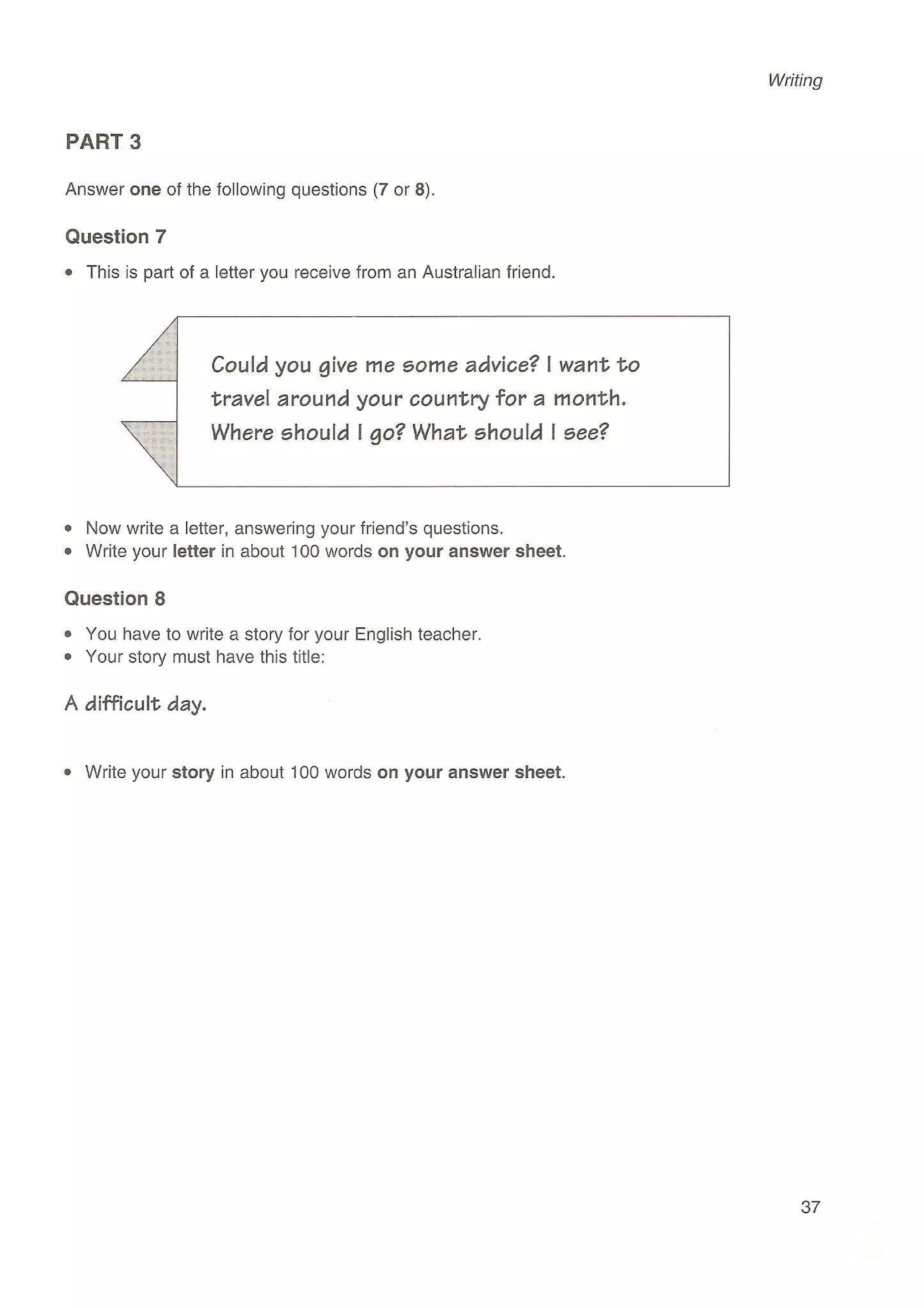 Preliminary English test 3 with answers. (2003)
