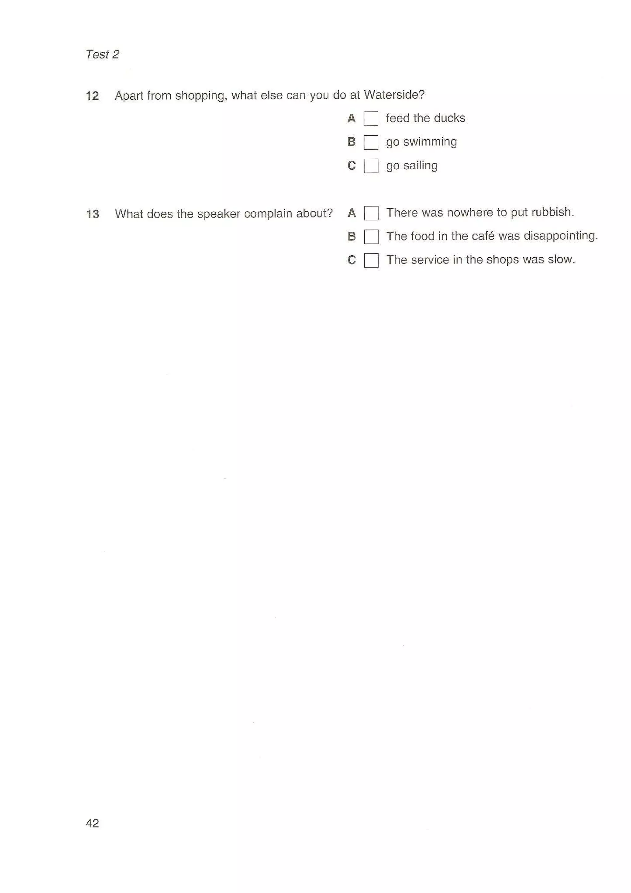 Preliminary English test 3 with answers. (2003)