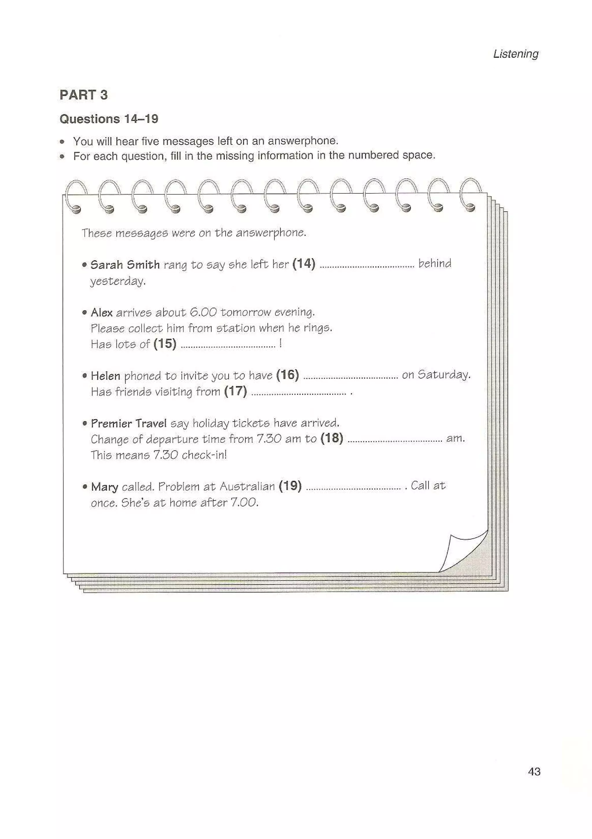 Preliminary English test 3 with answers. (2003)