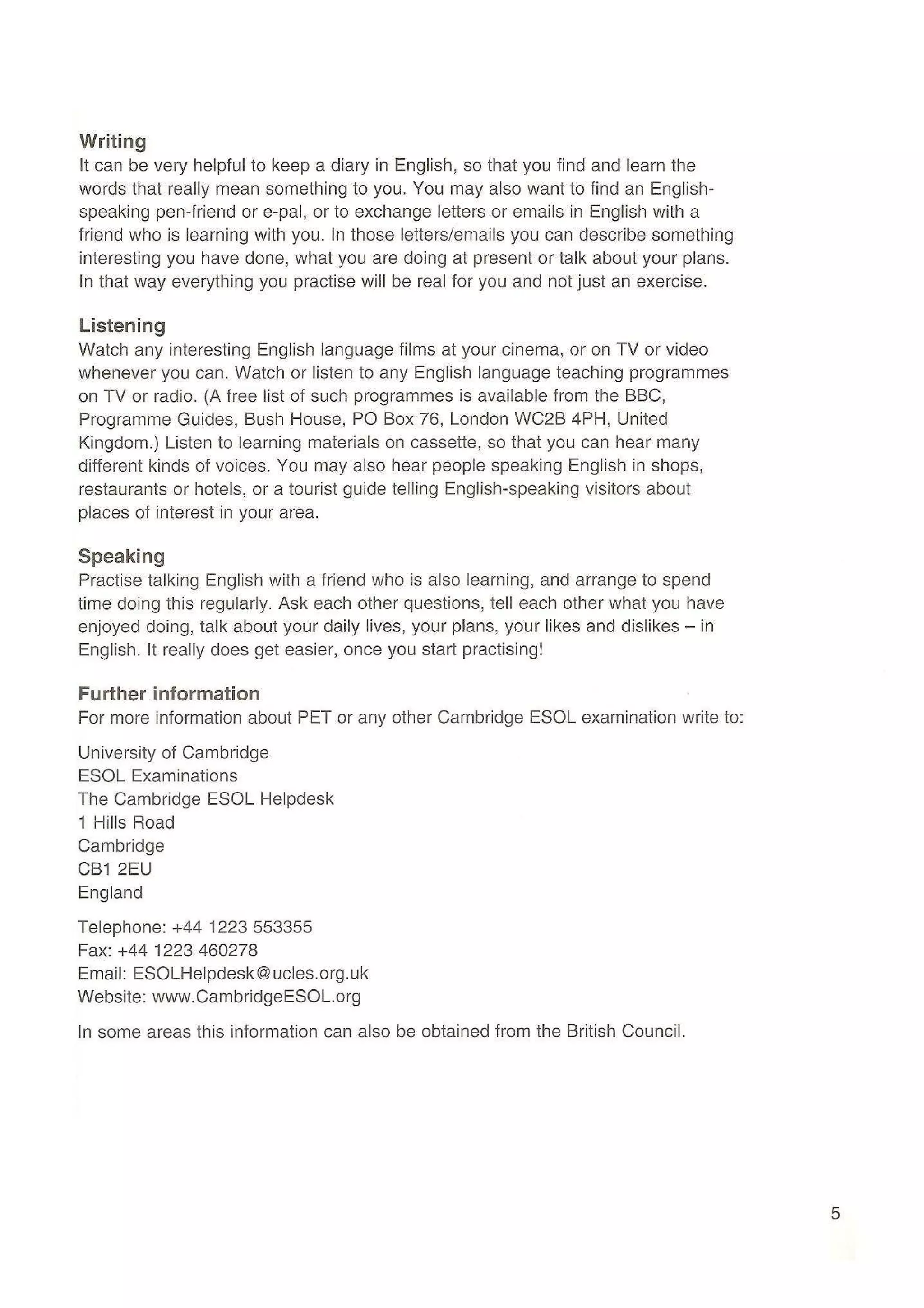 Preliminary English test 3 with answers. (2003)