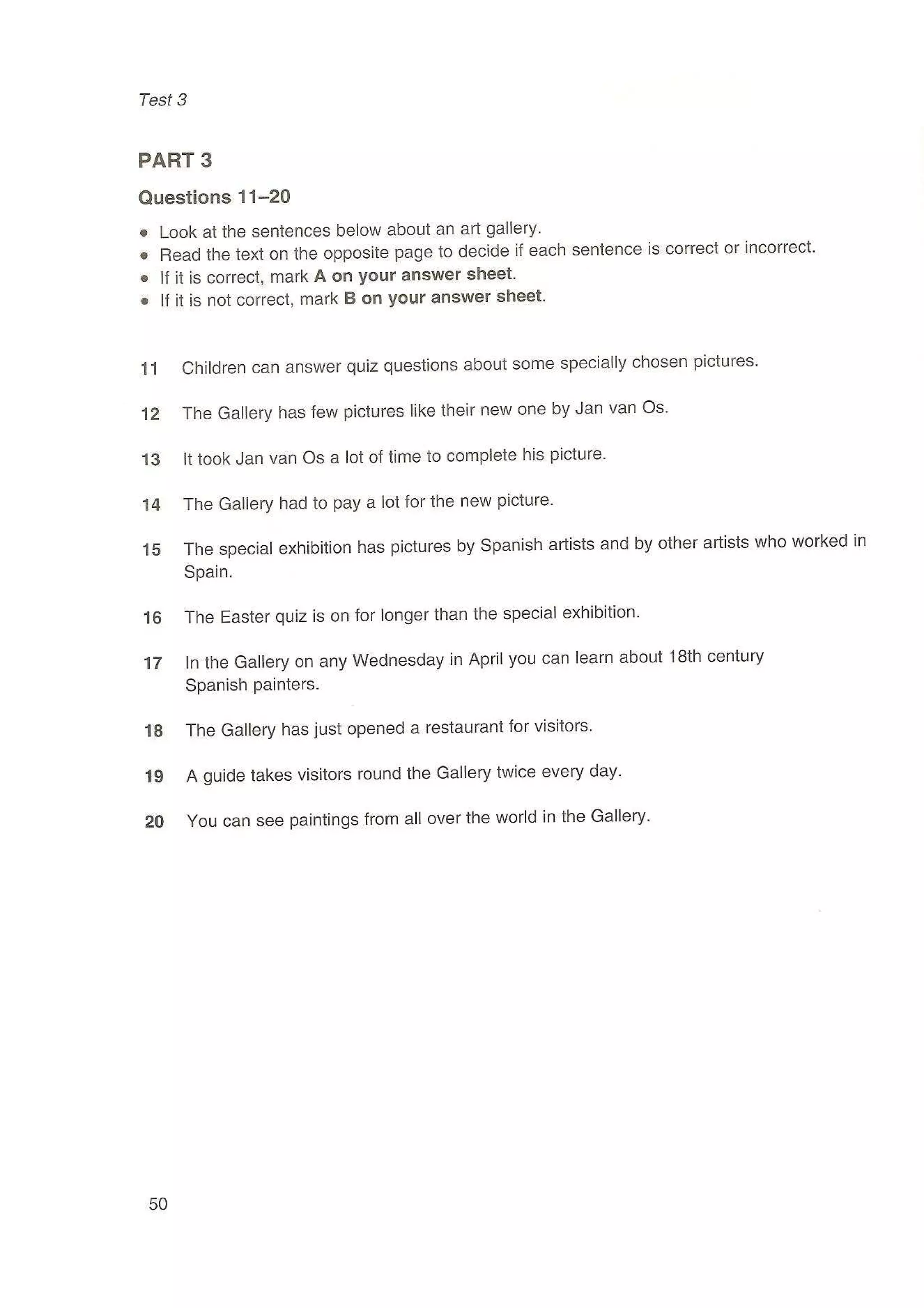 Preliminary English test 3 with answers. (2003)