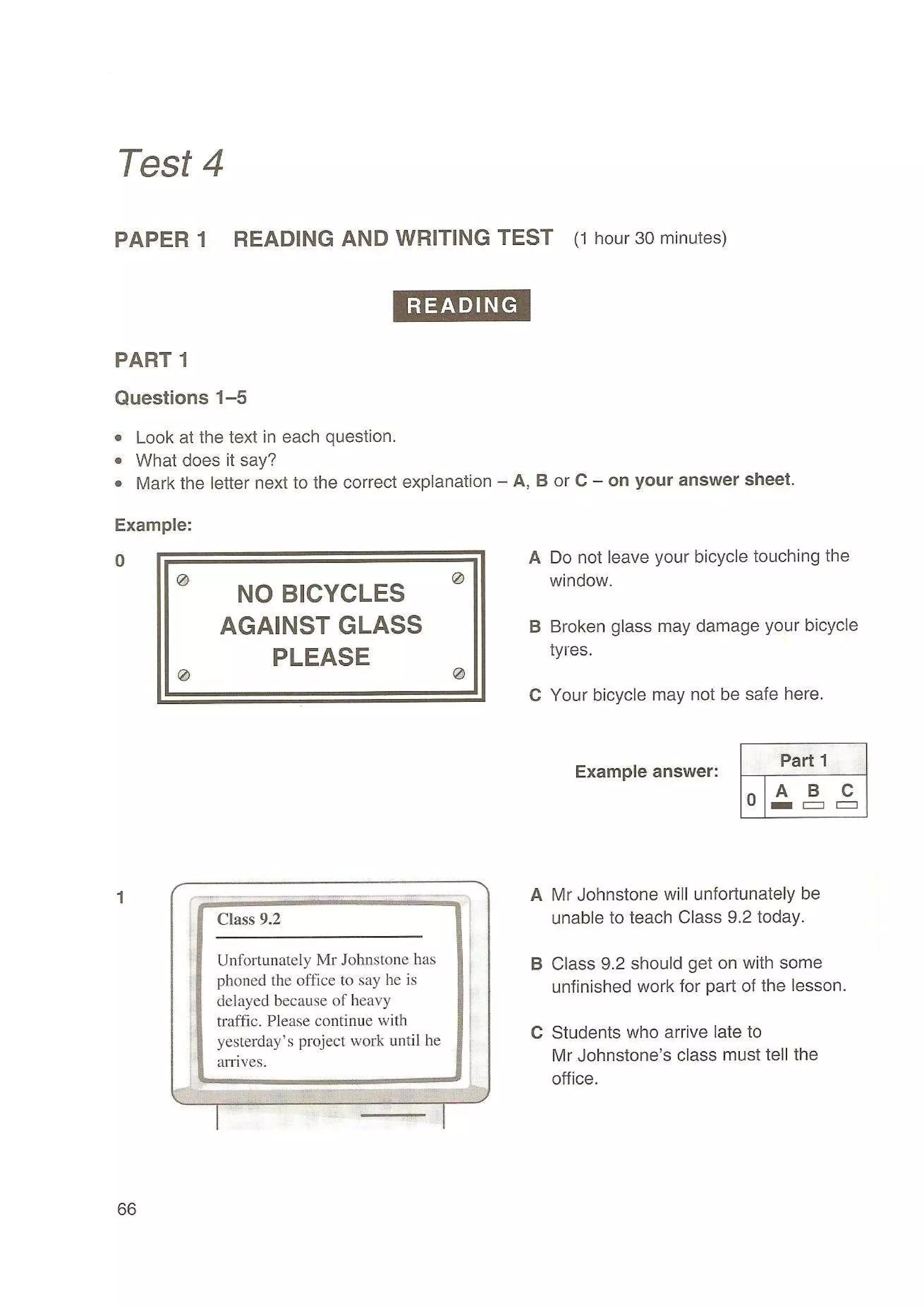 Preliminary English test 3 with answers. (2003)