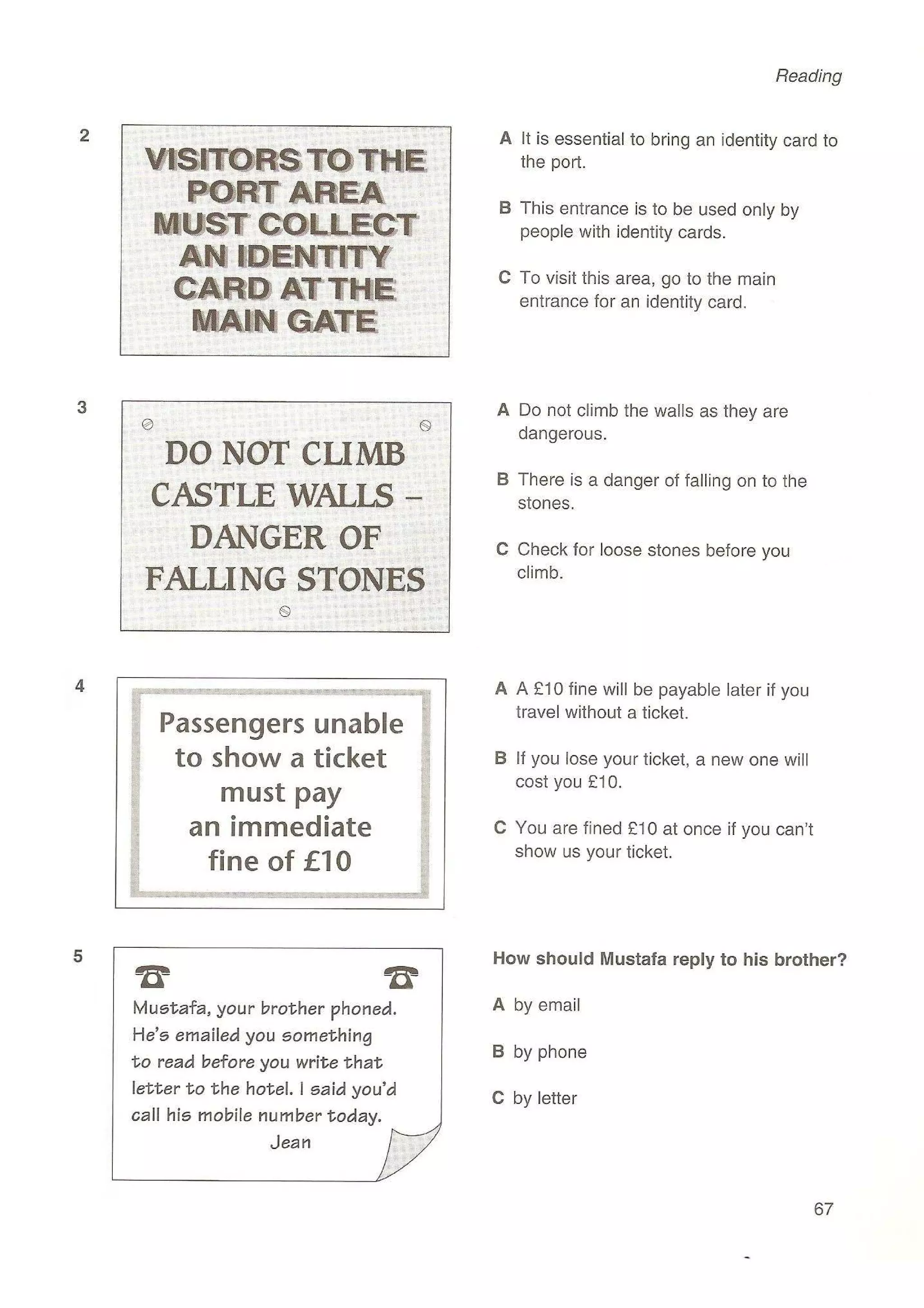 Preliminary English test 3 with answers. (2003)