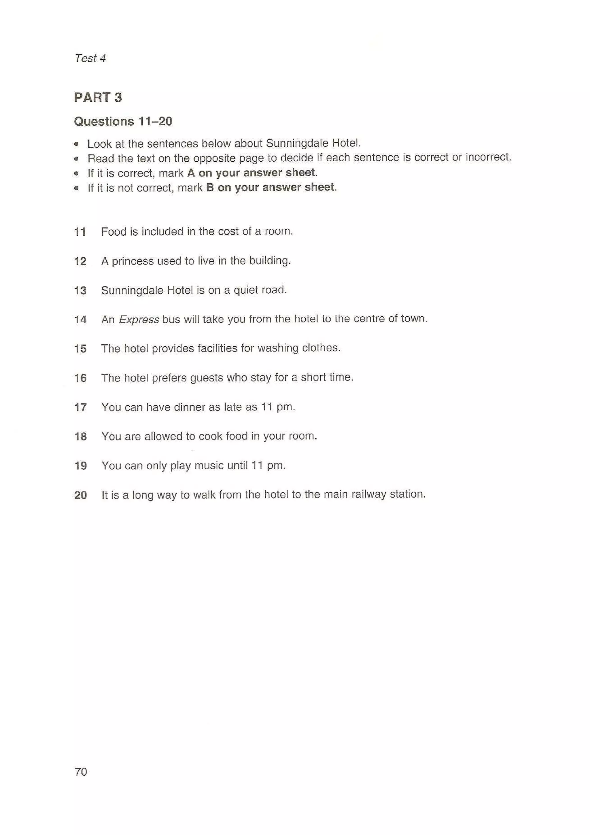 Preliminary English test 3 with answers. (2003)