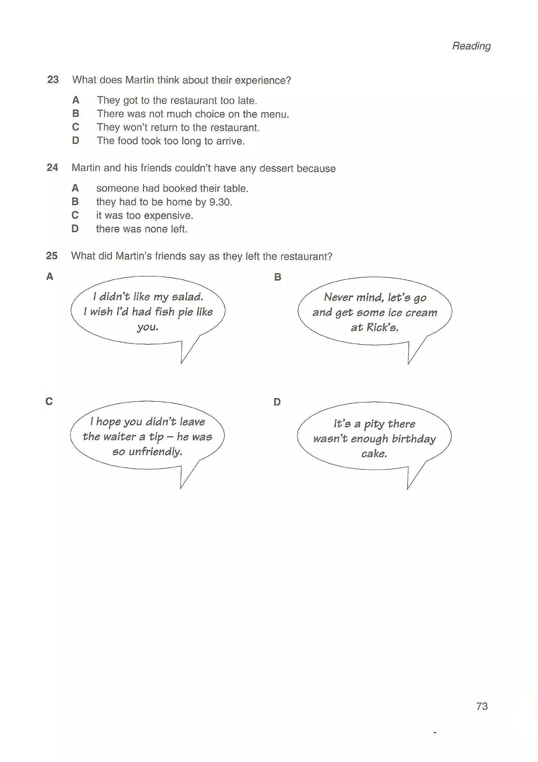 Preliminary English test 3 with answers. (2003)