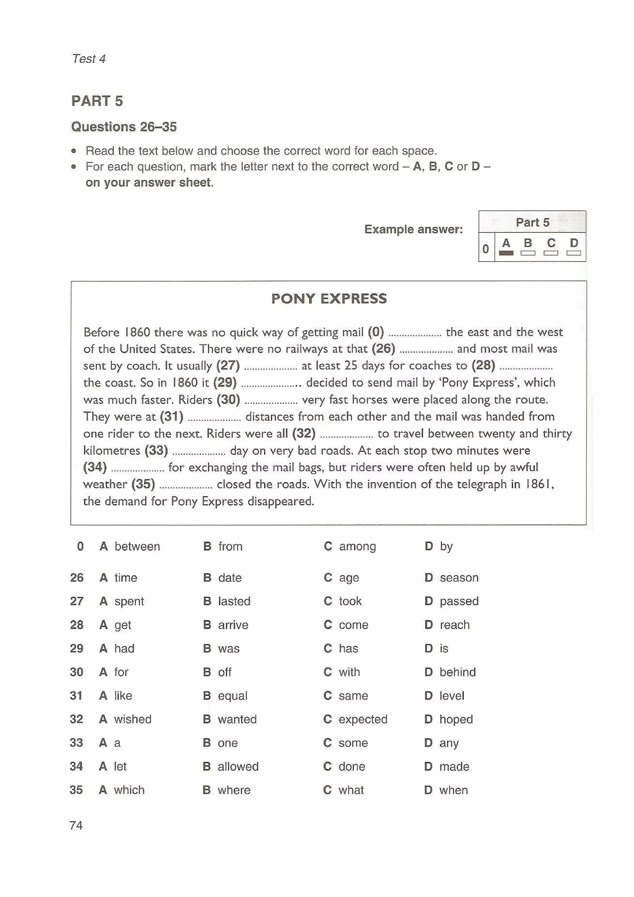Preliminary English test 3 with answers. (2003)