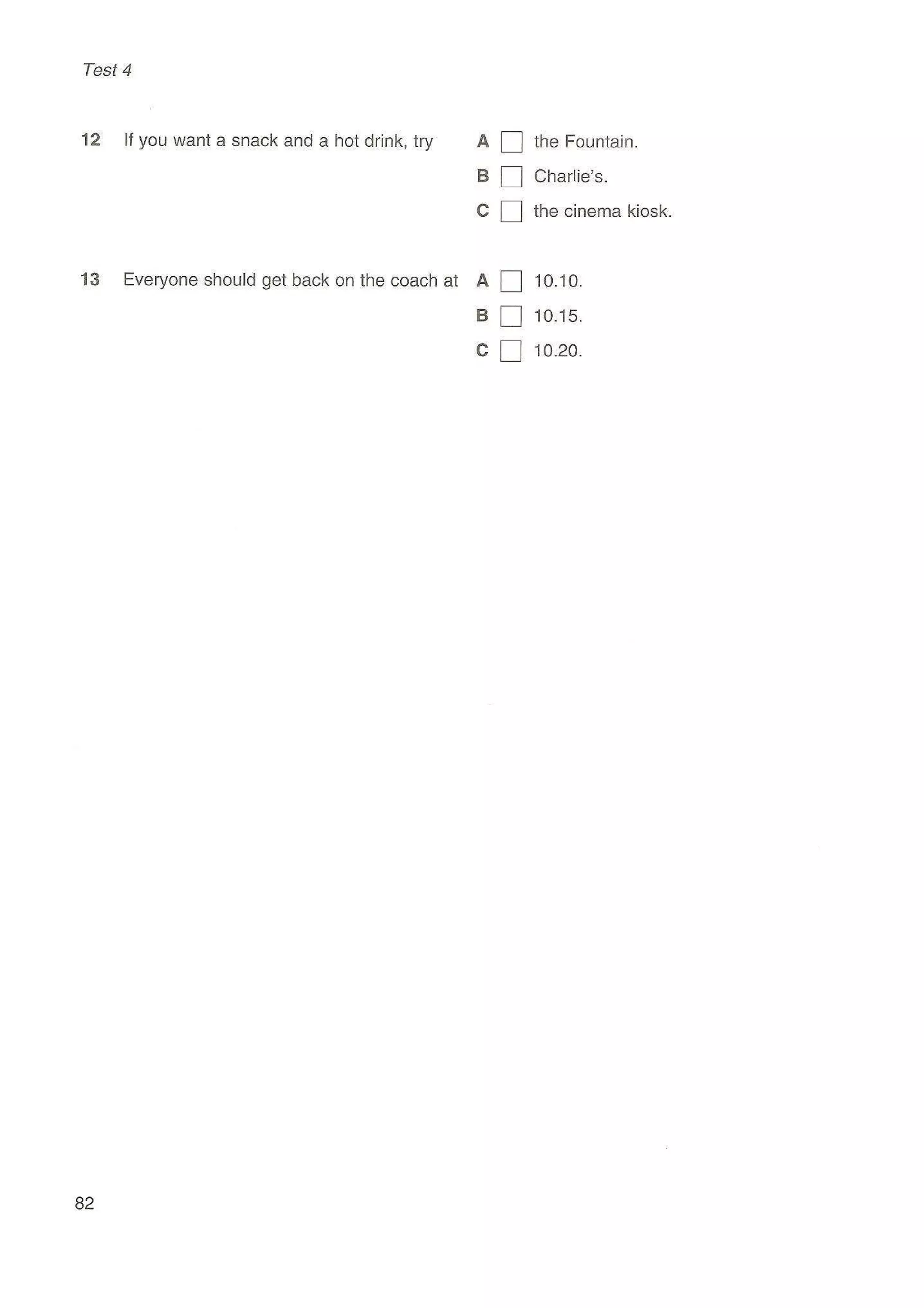 Preliminary English test 3 with answers. (2003)