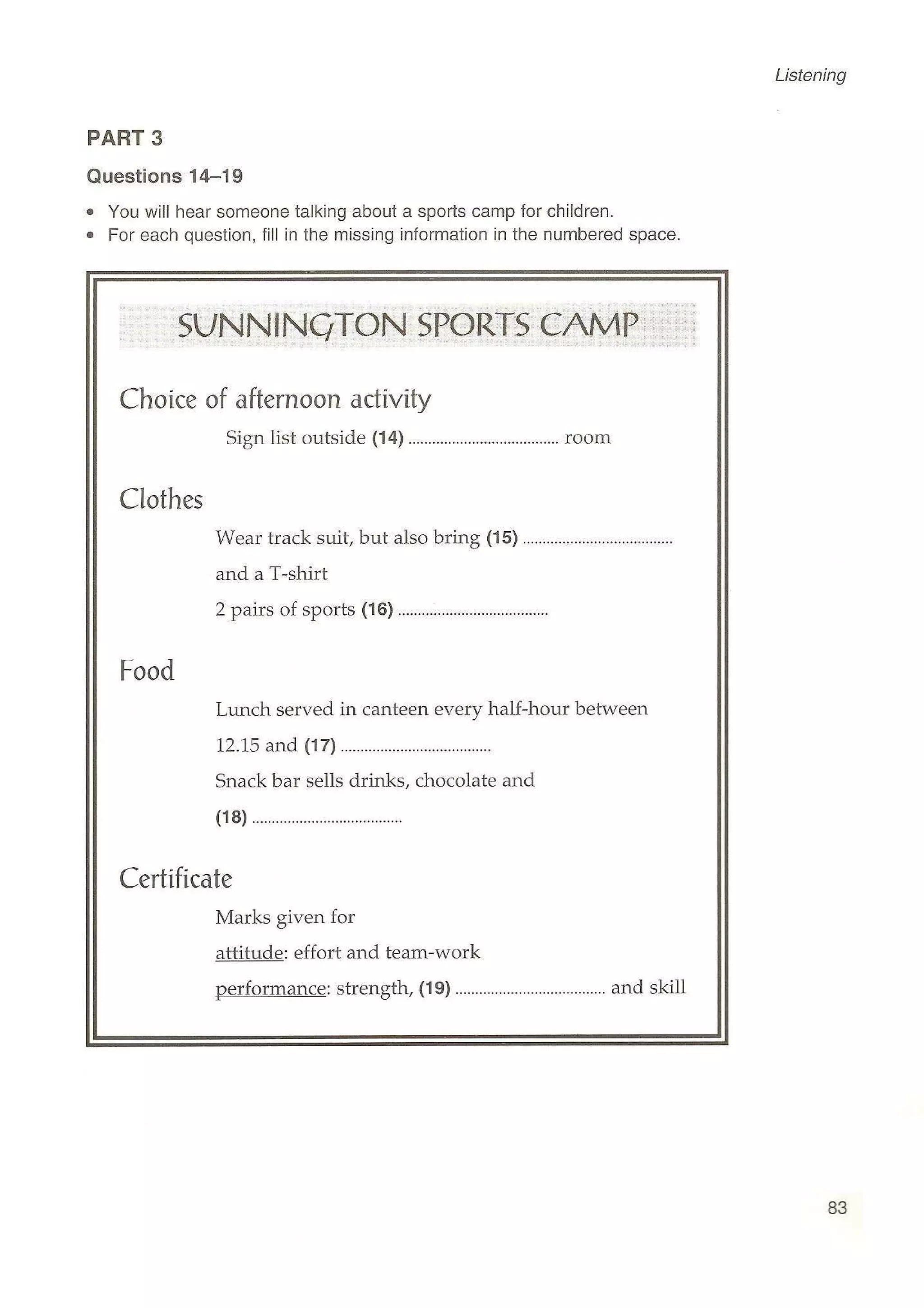 Preliminary English test 3 with answers. (2003)
