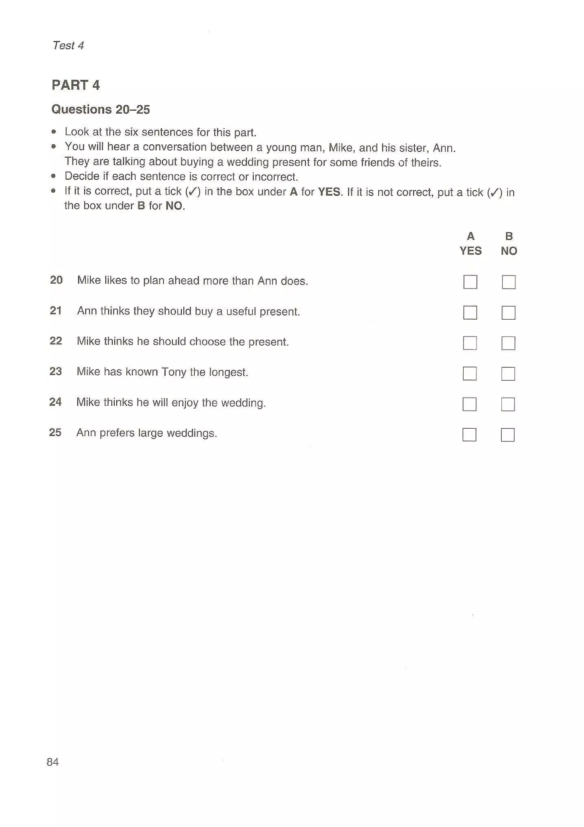 Preliminary English test 3 with answers. (2003)