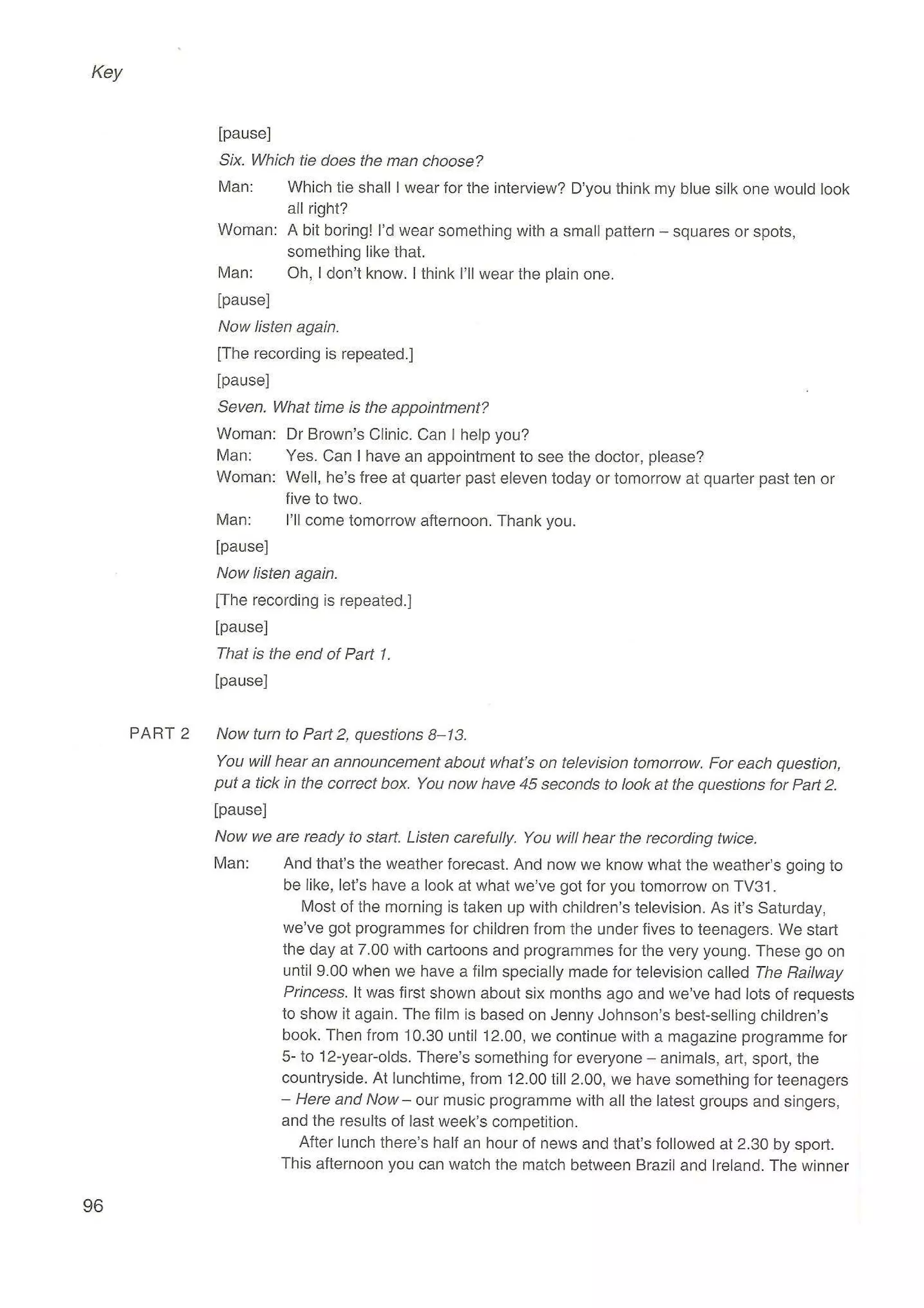 Preliminary English test 3 with answers. (2003)