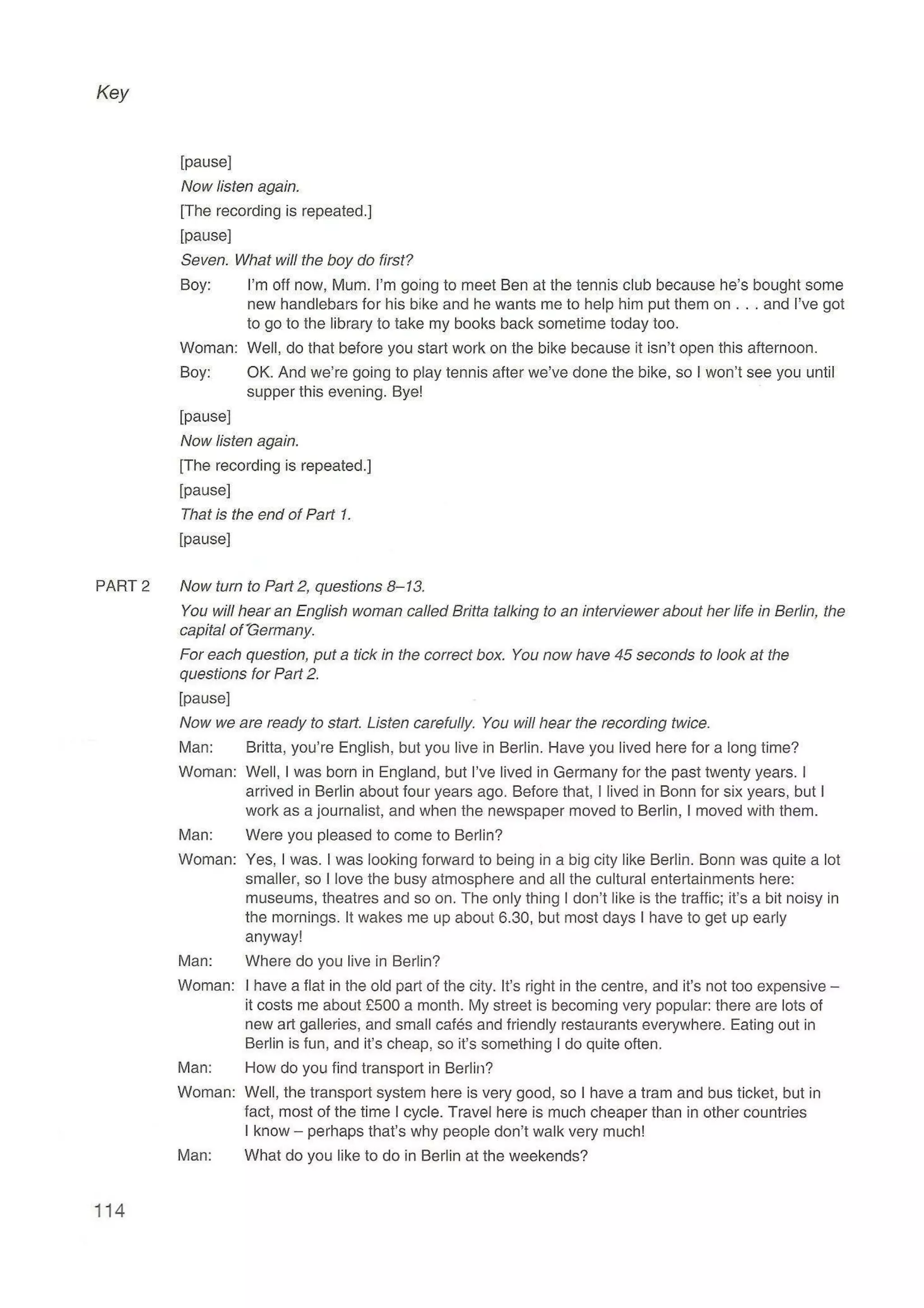 Preliminary English test 5 with answers. (2003)