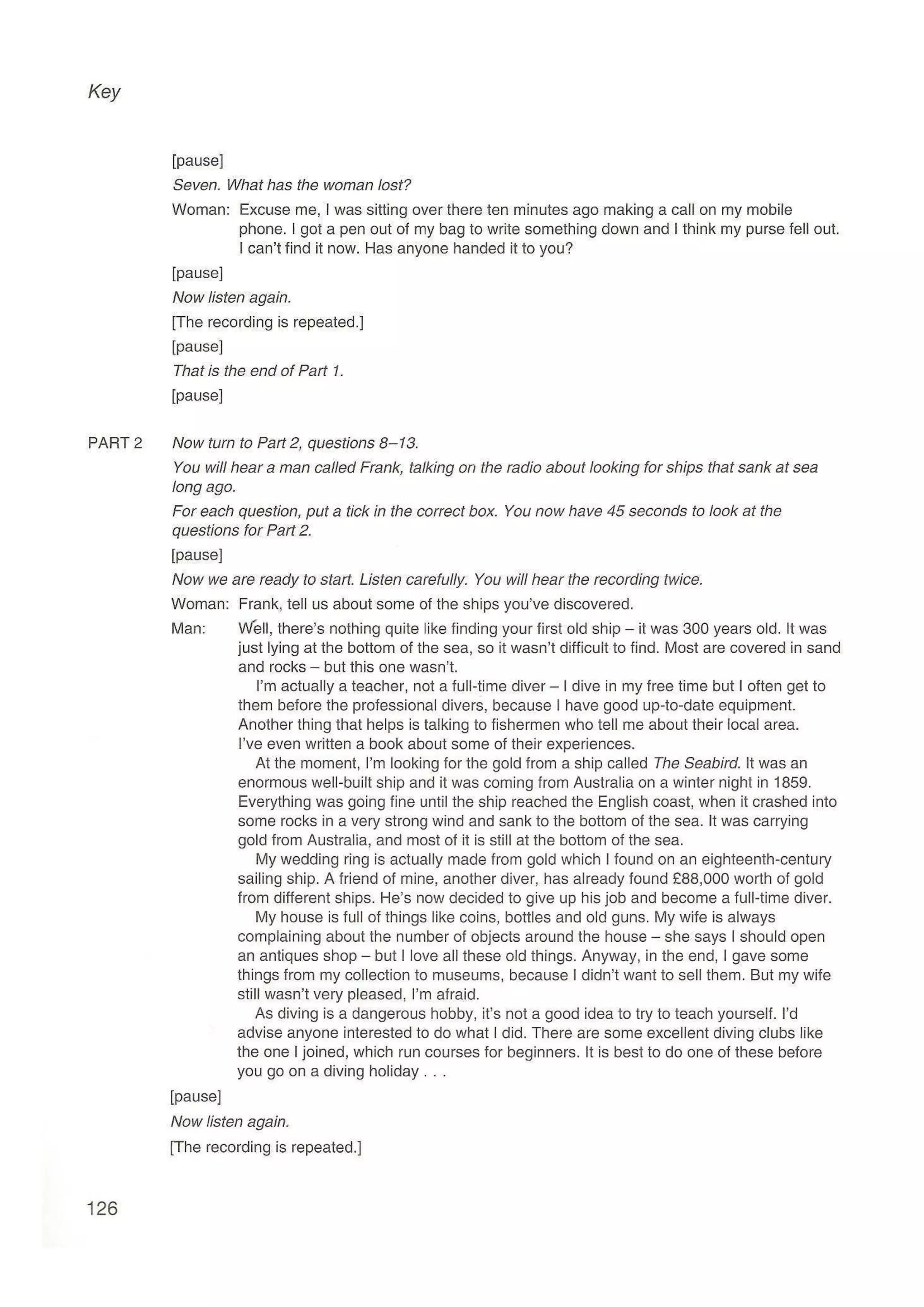 Preliminary English test 5 with answers. (2003)