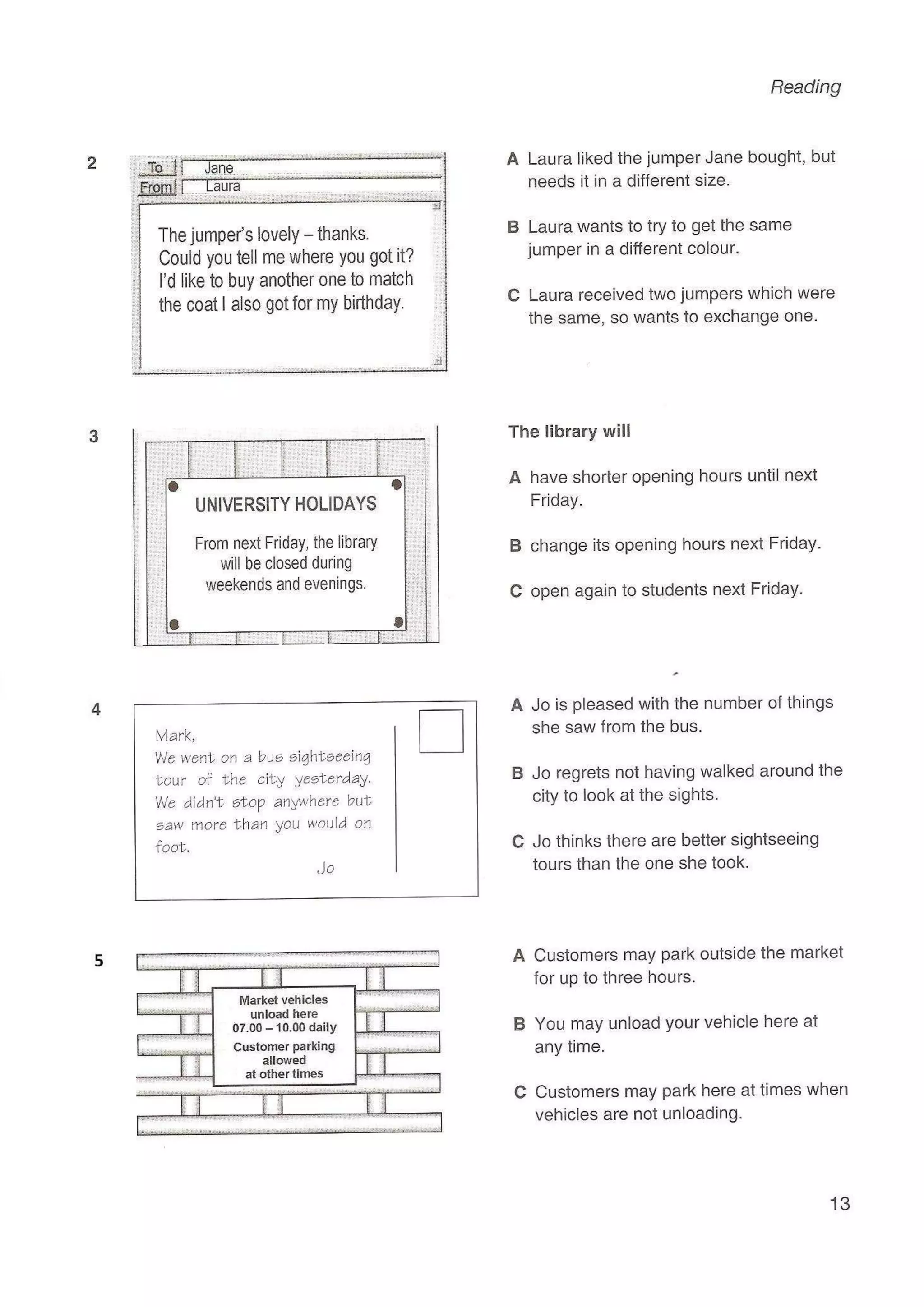 Preliminary English test 5 with answers. (2003)