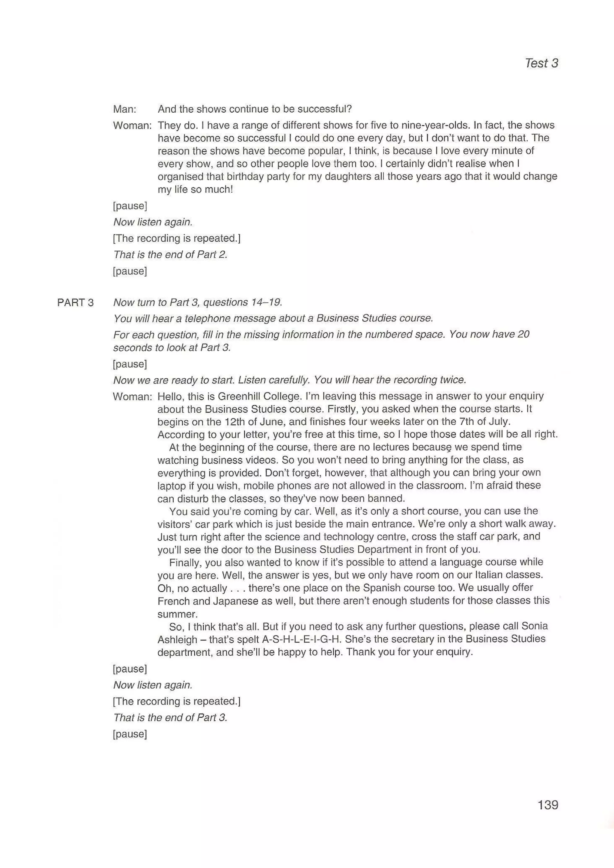 Preliminary English test 5 with answers. (2003)