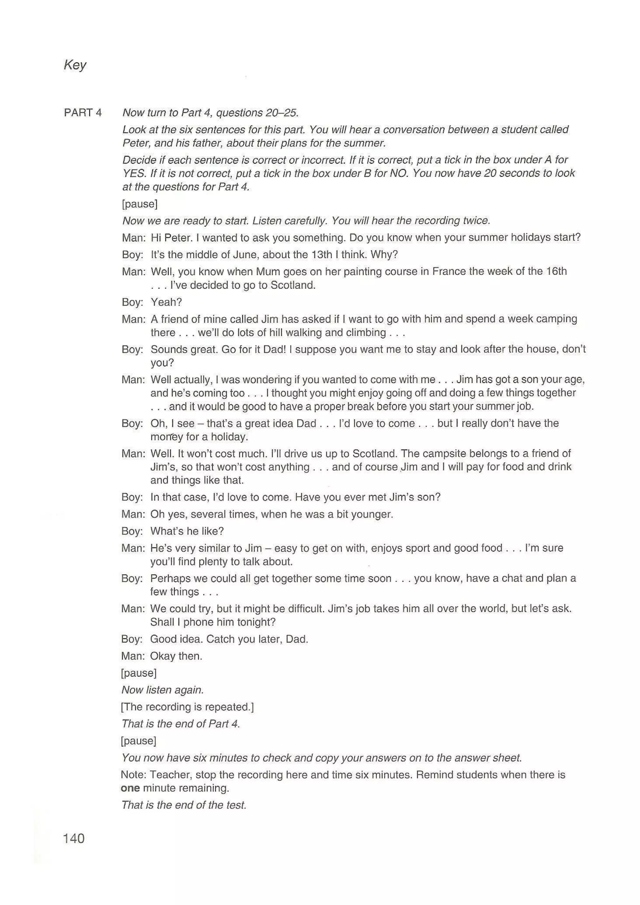 Preliminary English test 5 with answers. (2003)