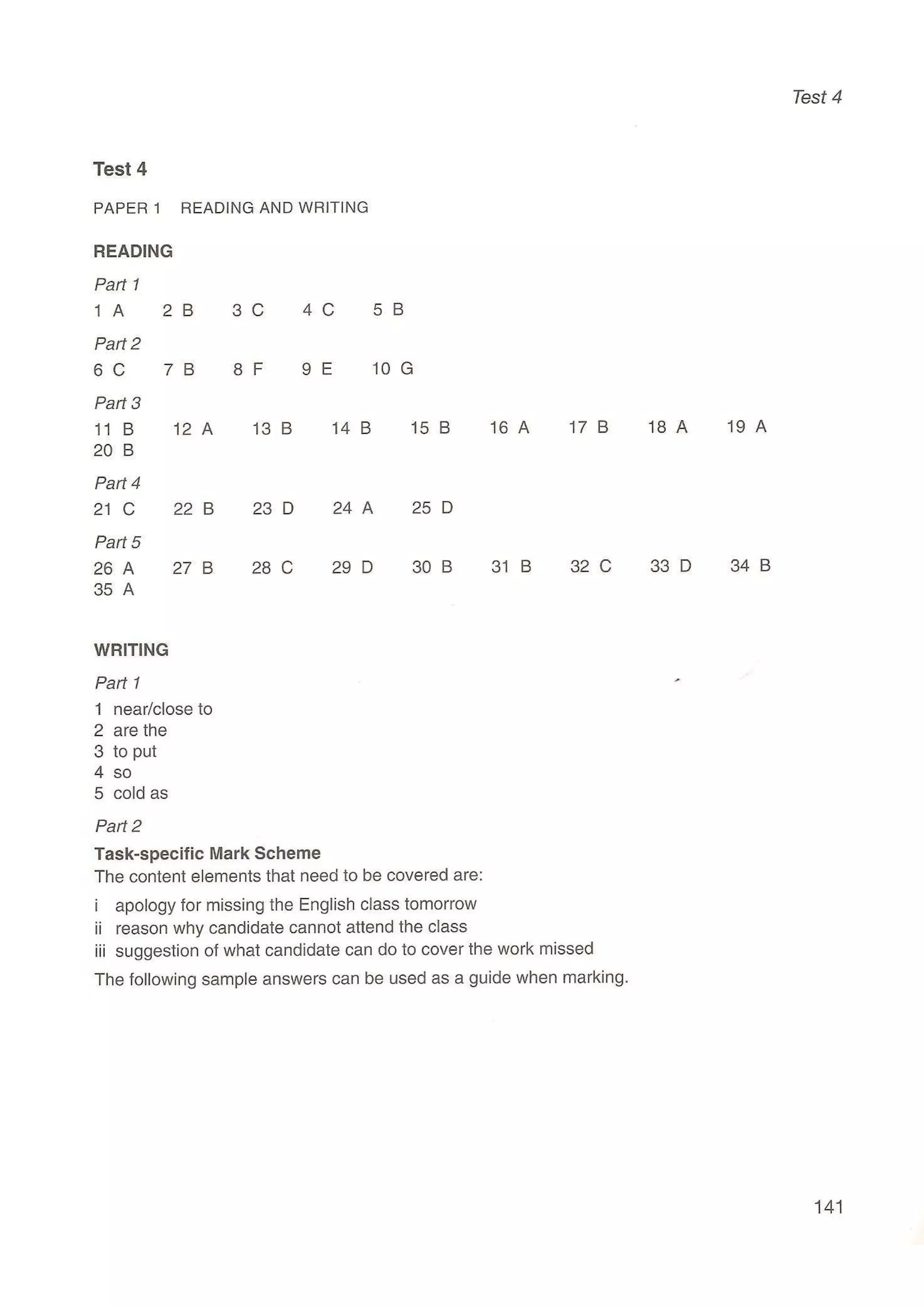Preliminary English test 5 with answers. (2003)