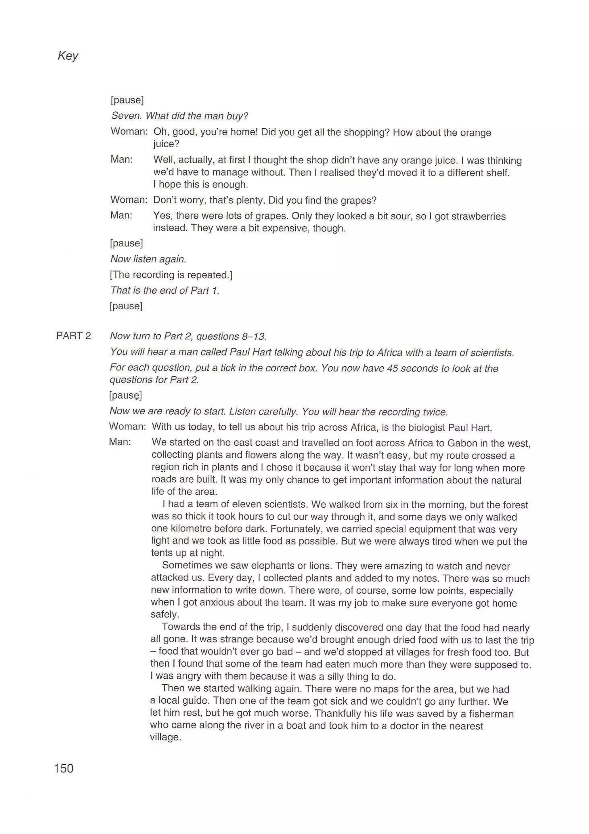 Preliminary English test 5 with answers. (2003)