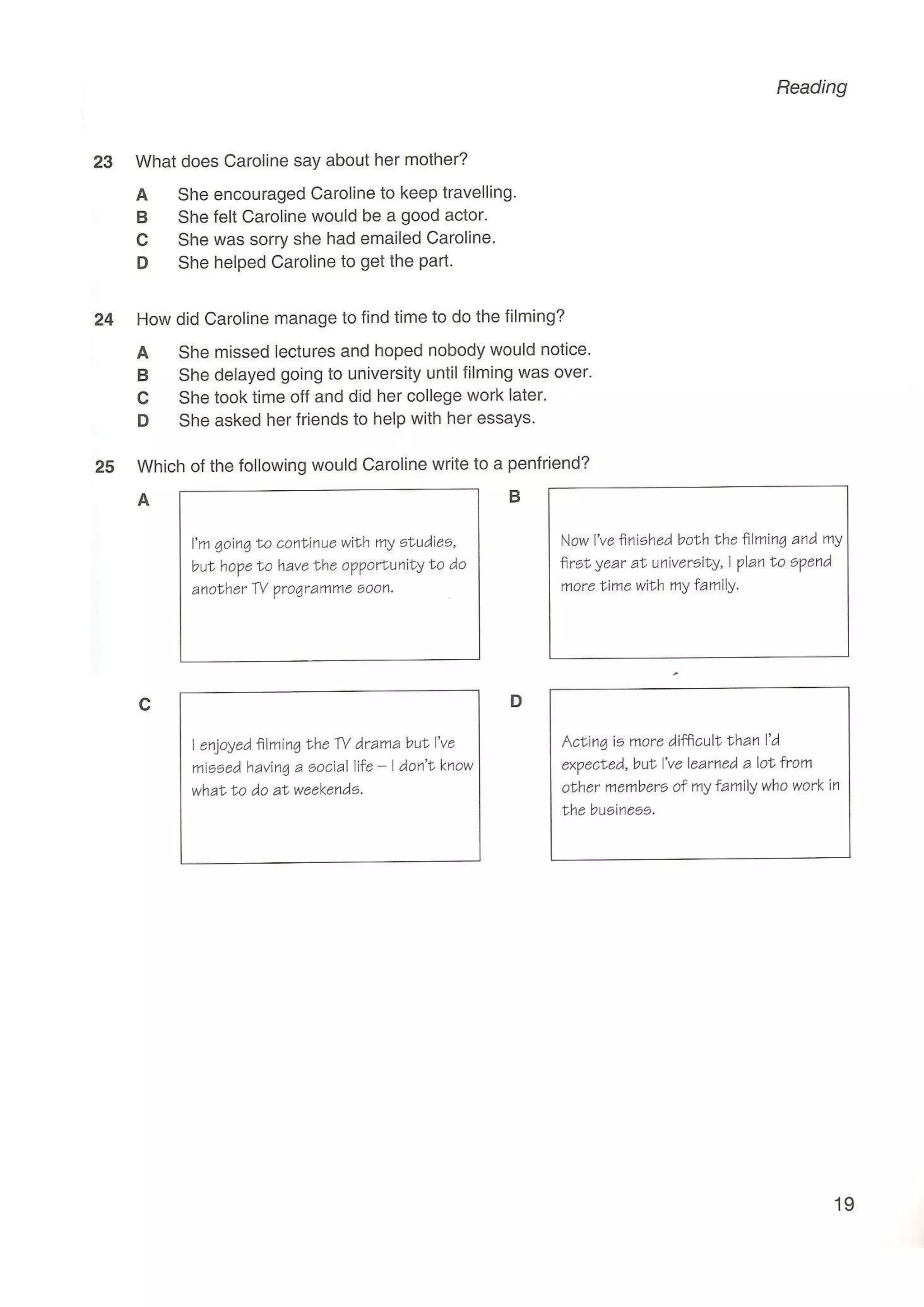 Preliminary English test 5 with answers. (2003)