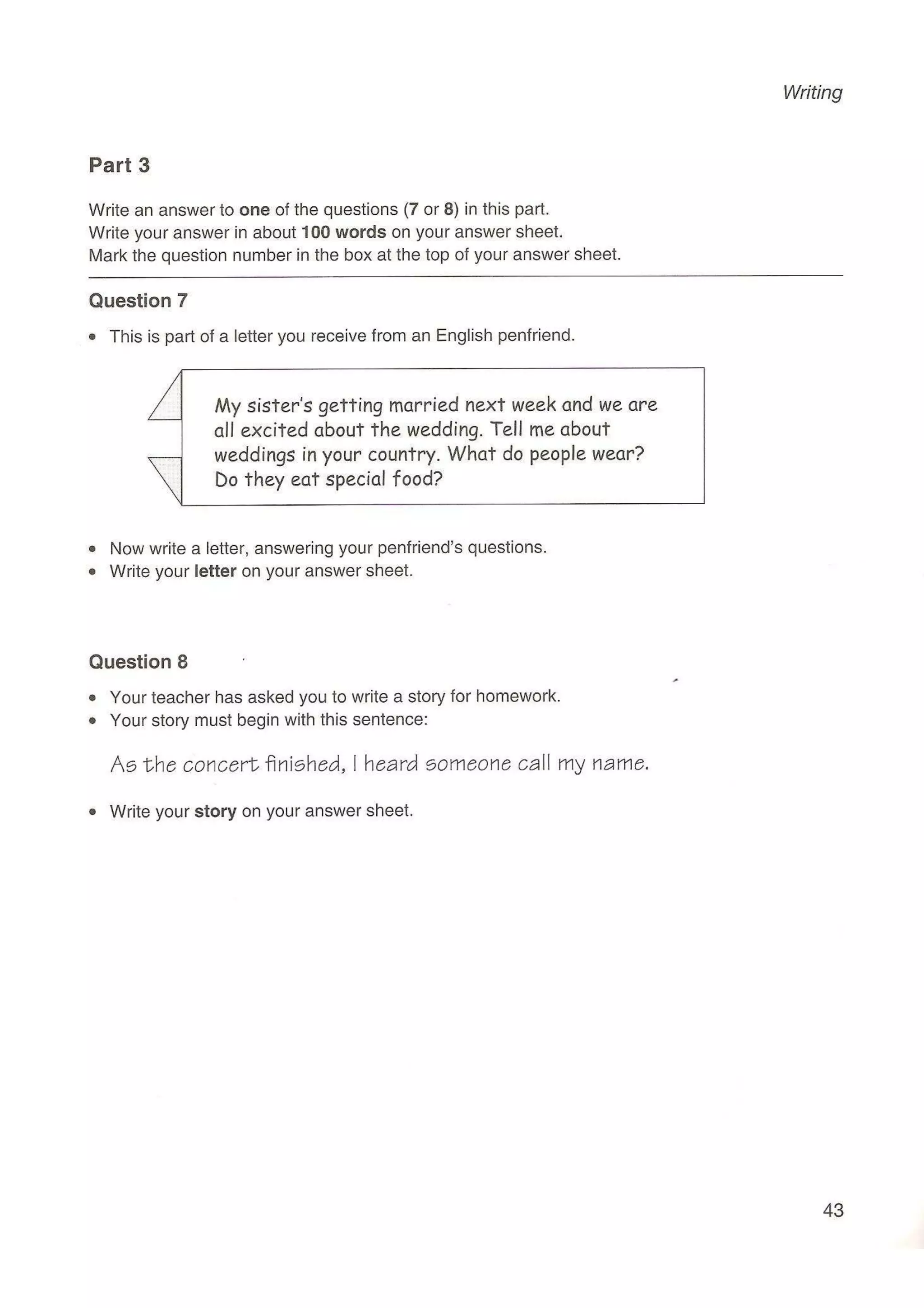 Preliminary English test 5 with answers. (2003)