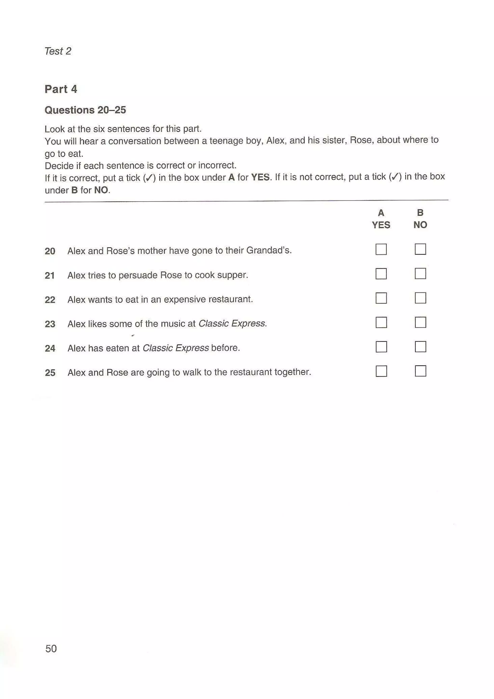 Preliminary English test 5 with answers. (2003)