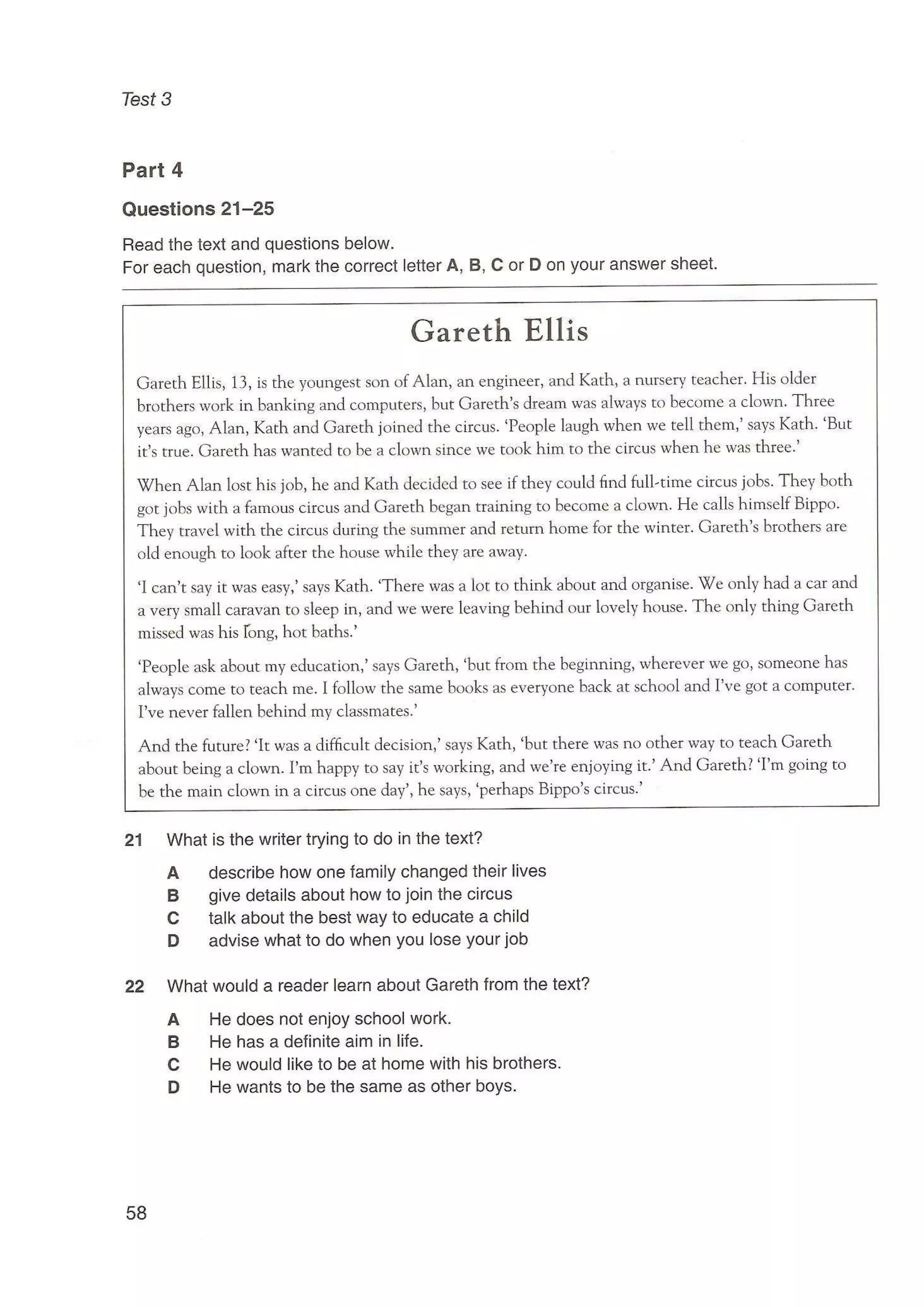 Preliminary English test 5 with answers. (2003)