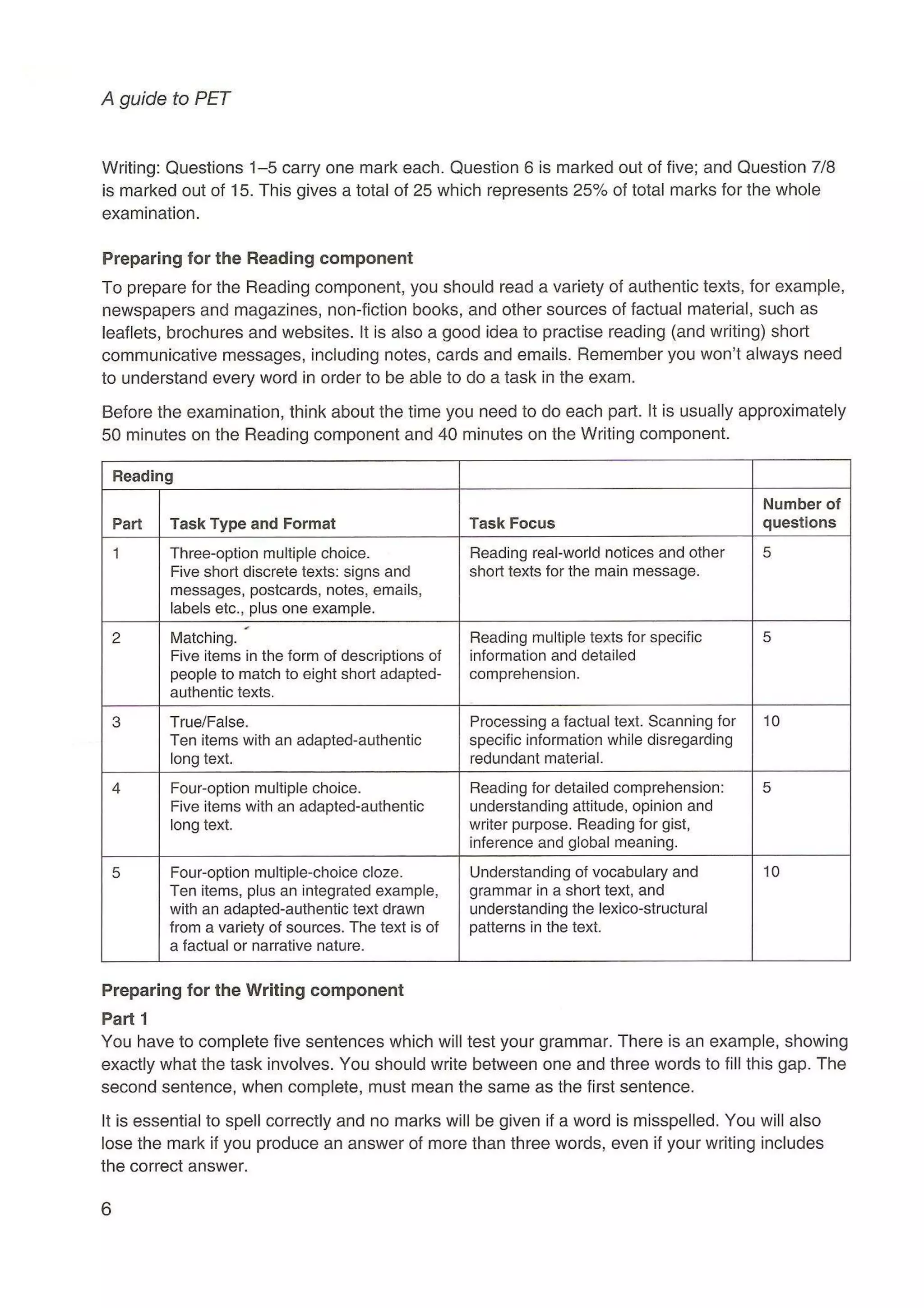 Preliminary English test 5 with answers. (2003)