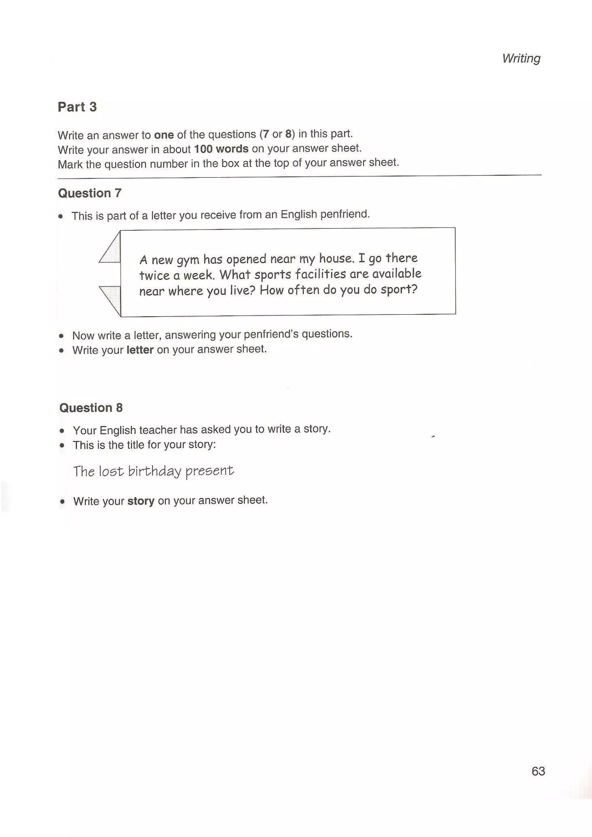 Preliminary English test 5 with answers. (2003)