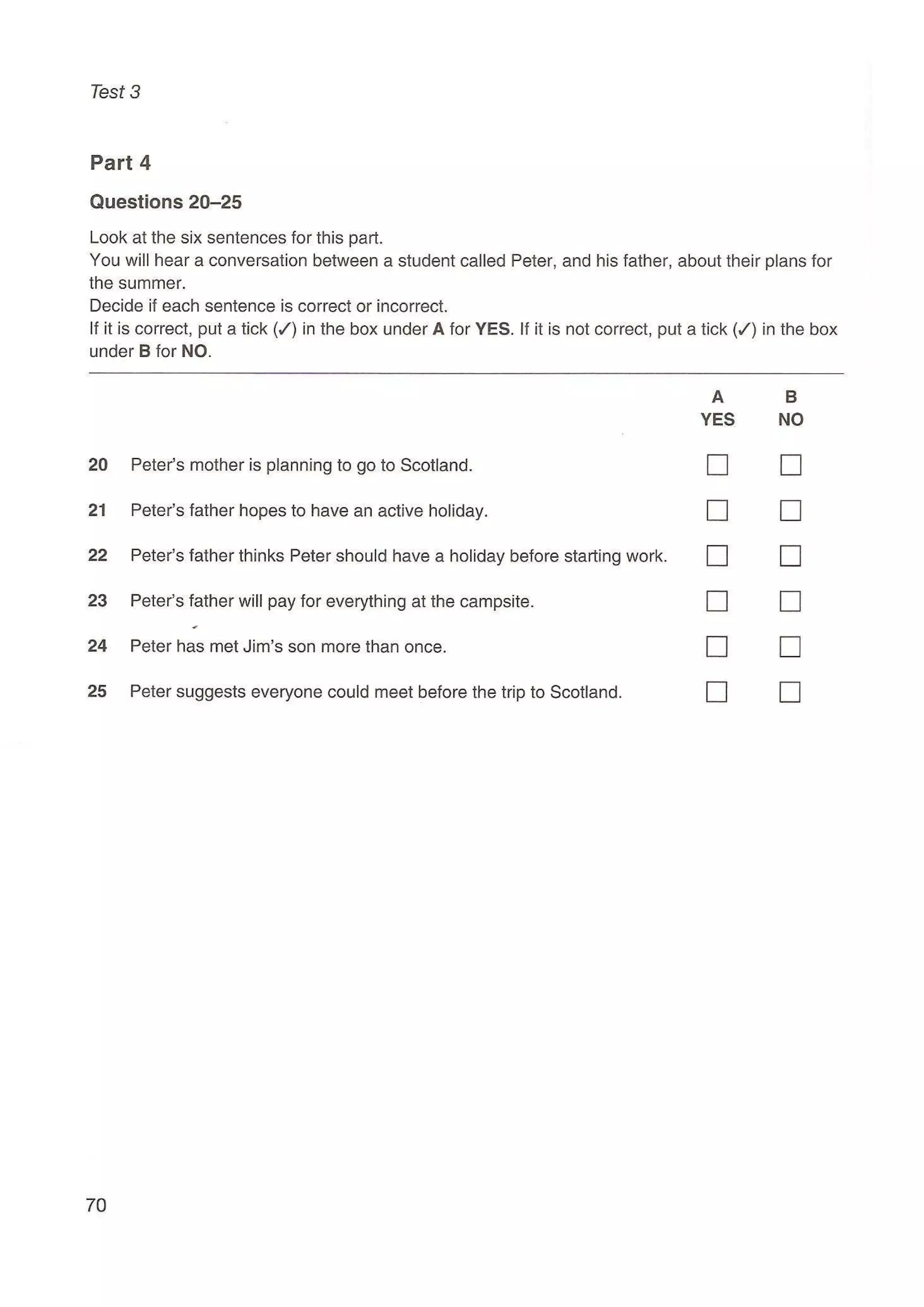 Preliminary English test 5 with answers. (2003)