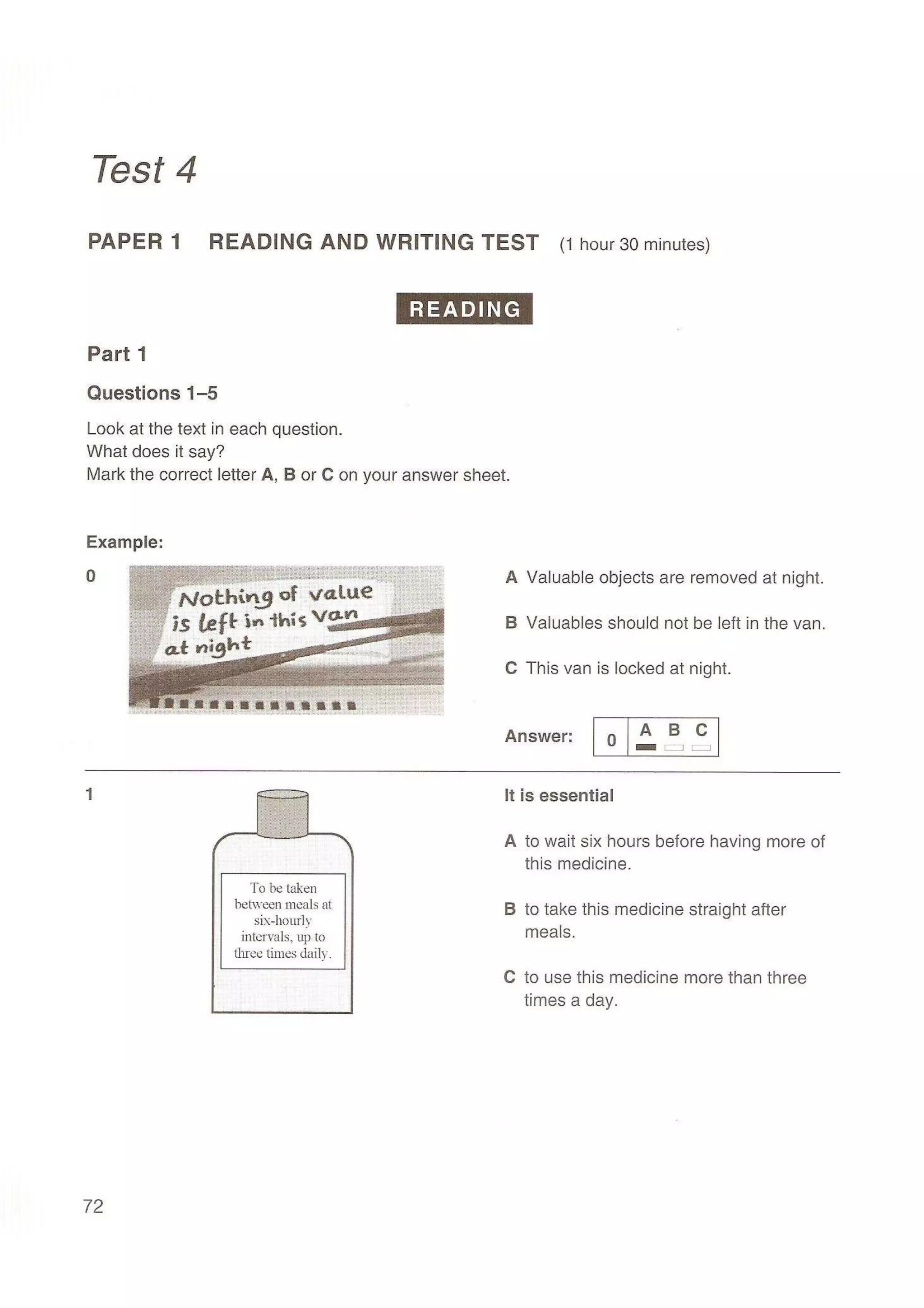 Preliminary English test 5 with answers. (2003)