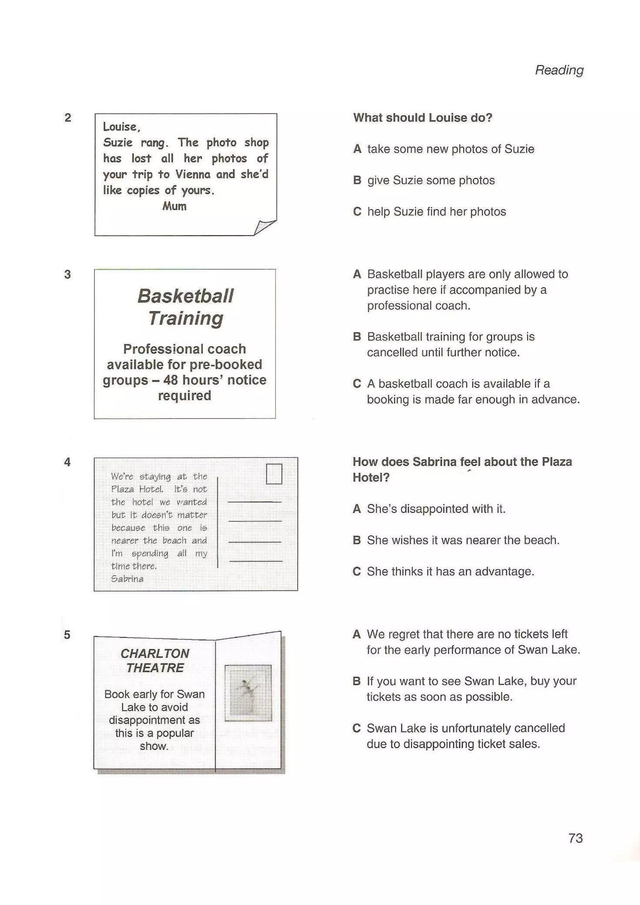 Preliminary English test 5 with answers. (2003)